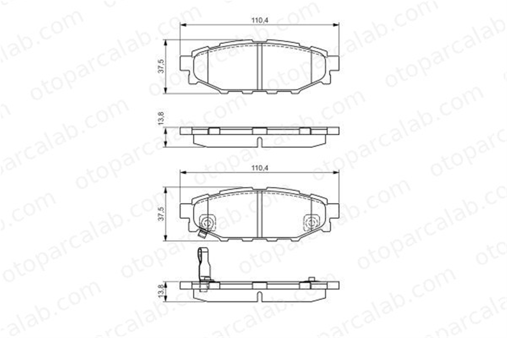BOSCH 0 986 495 119 Fren Disk Balata Arka SUBARU FORESTER OUTBACK 26696AG051 26696AG050