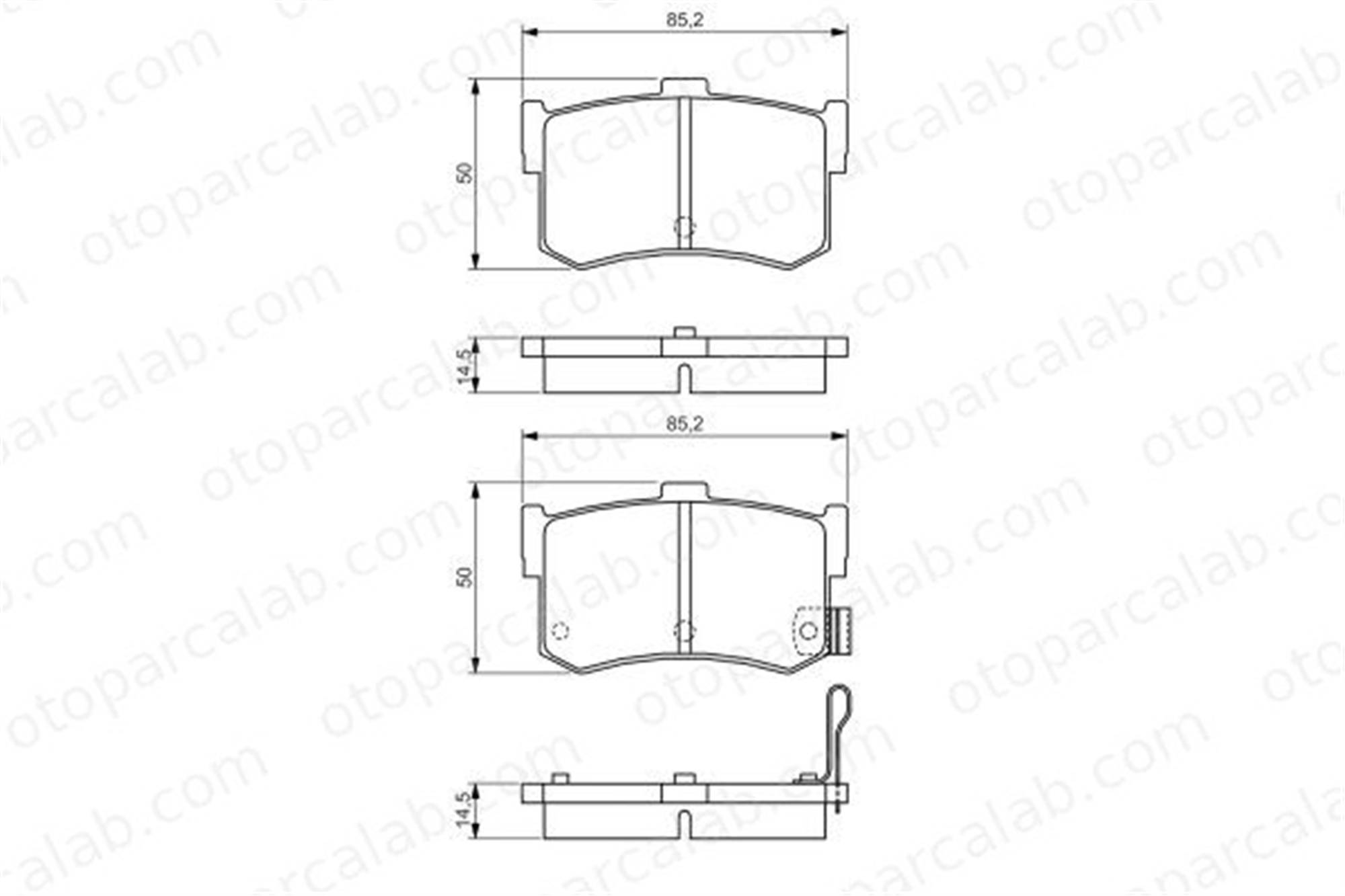 BOSCH 0 986 495 121 Fren Disk Balata Arka HYUNDAI SONATA III GBP90300 43022SG9000