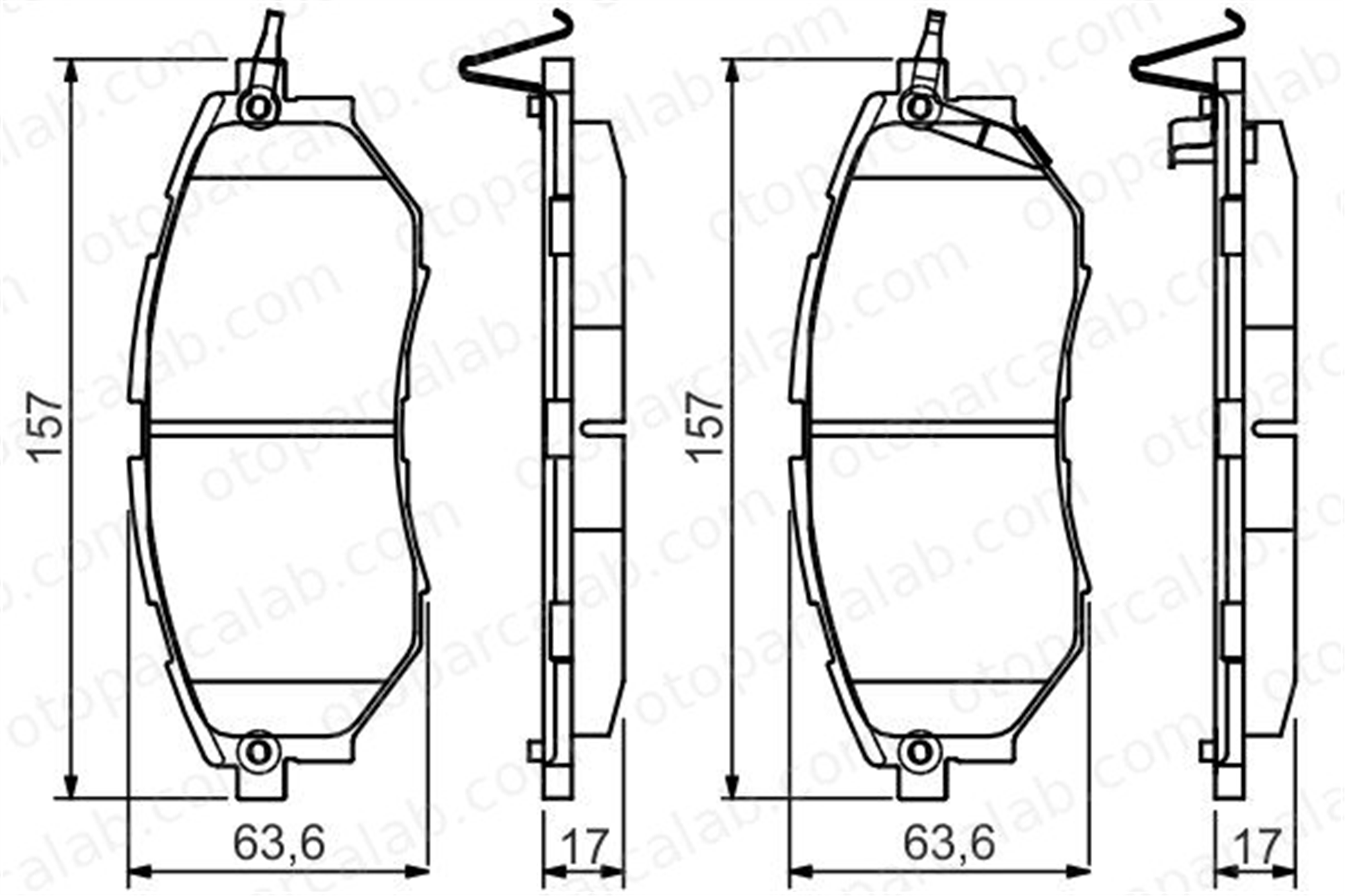 BOSCH 0 986 495 156 Fren Disk Balata Ön SUBARU FORESTER LEVORG 26296AG000 26296AG030