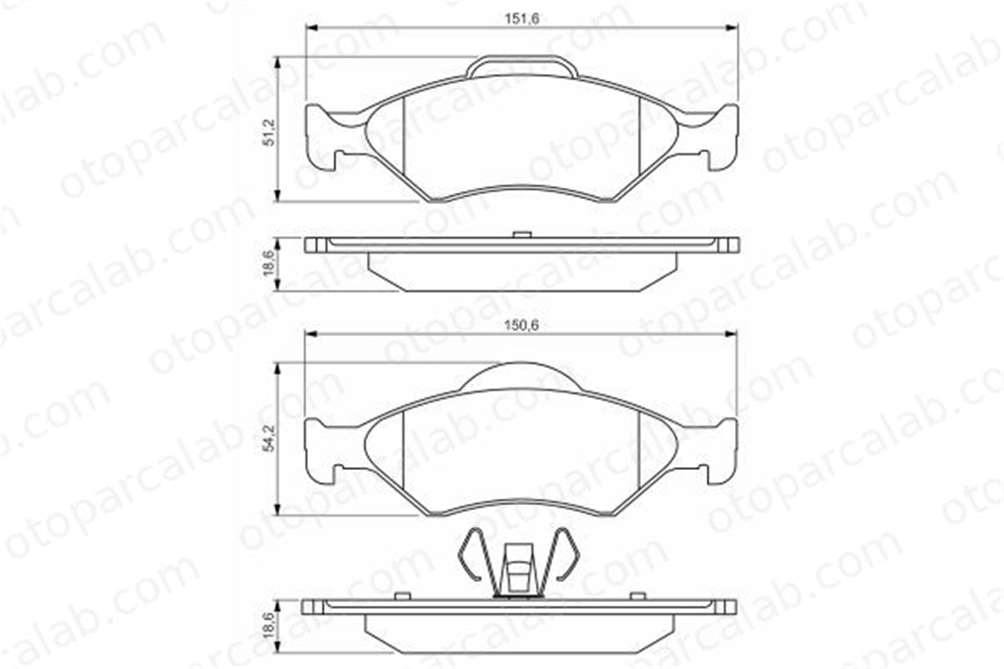 BOSCH 0 986 495 247 Fren Disk Balata Ön FORD FIESTA IV KA YS612K021AA YS6J2K021AB