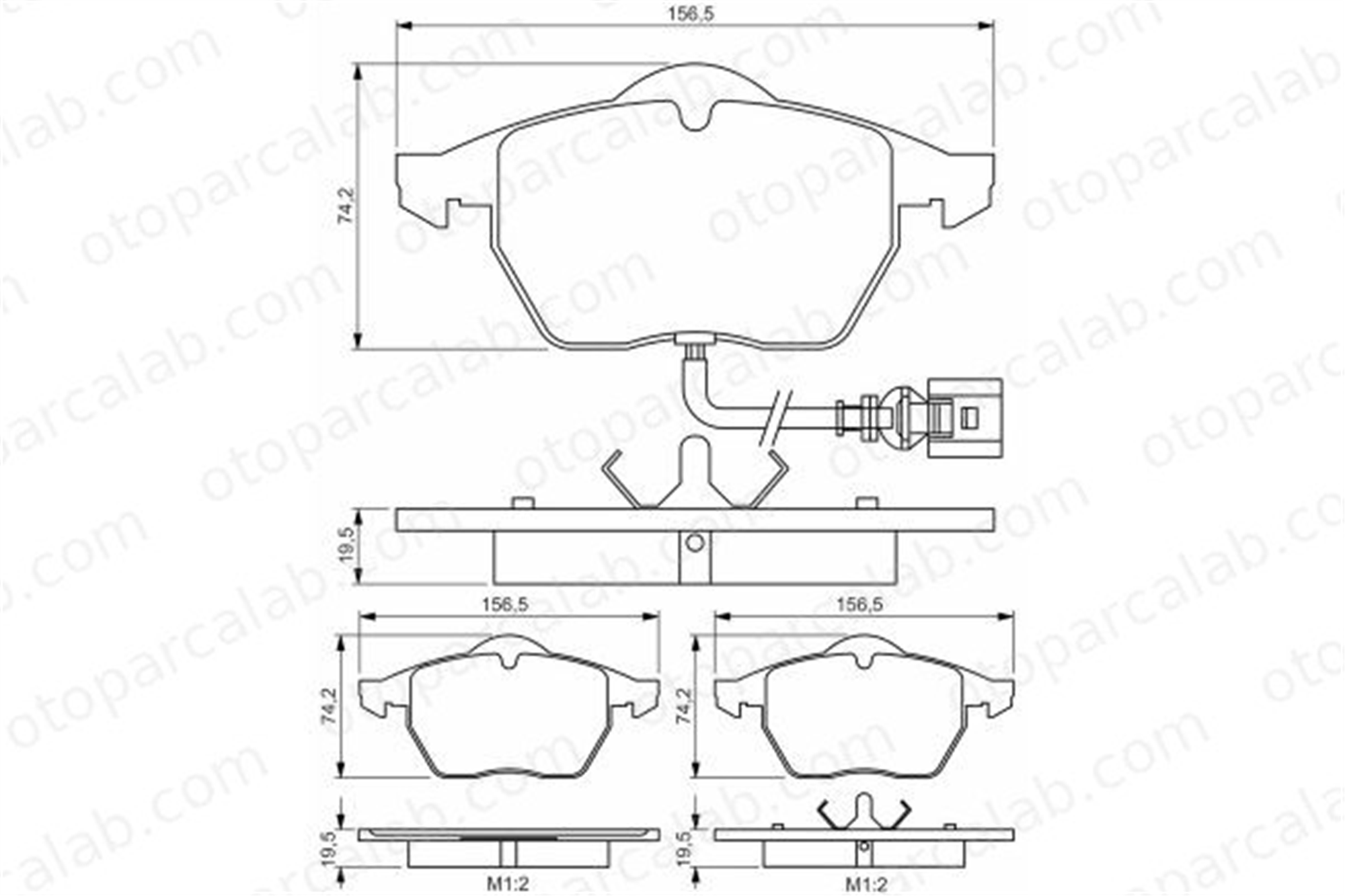 BOSCH 0 986 495 249 Fren Disk Balata Ön AUDI A3 VW GOLF III 3A0698151 3A0698151A