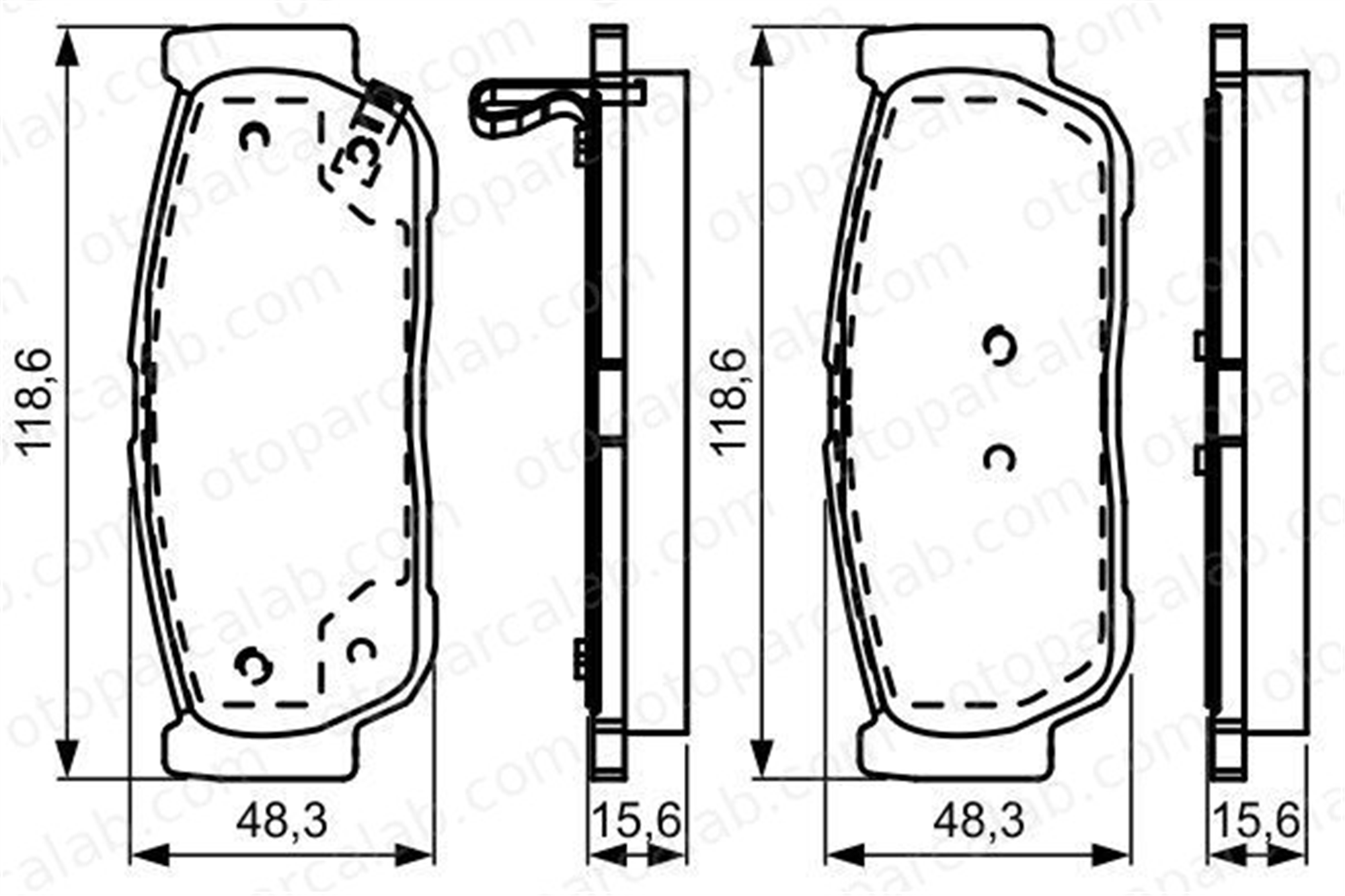 BOSCH 0 986 495 315 Fren Disk Balata Ön SSANGYONG REXTON / REXTON II RODIUS I 583023EU00 48413091A0