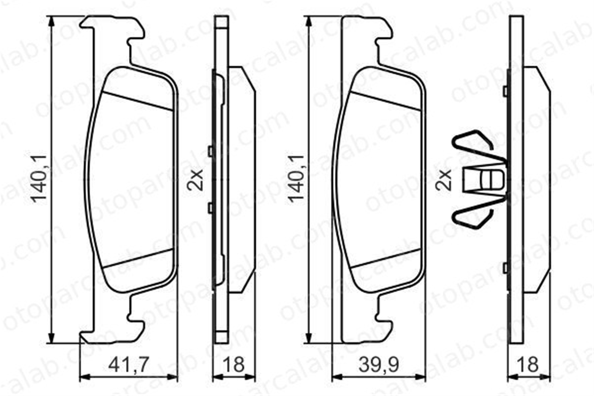 BOSCH 0 986 495 462 Fren Disk Balata Ön RENAULT CLIO IV TWINGO III 410602581R 410605612R
