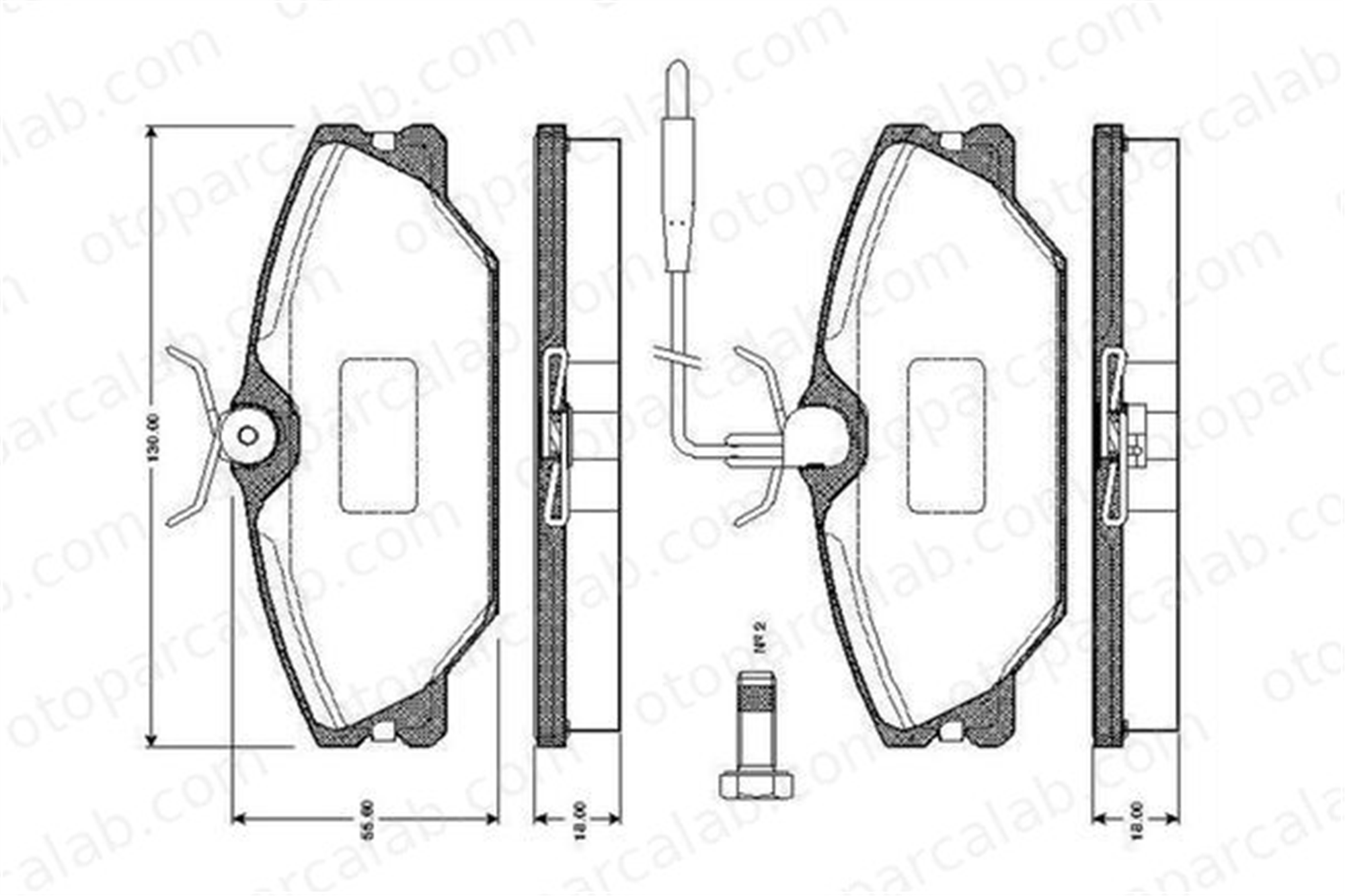 BOSCH 0 986 TB2 010 Fren Disk Balata Ön RENAULT LAGUNA I Grandtour LAGUNA I 986TB2010 0 986 TB2 010