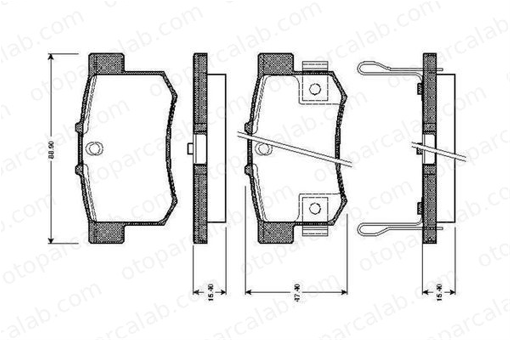 BOSCH 0 986 TB2 180 Fren Disk Balata Arka SUZUKI SX4 FIAT SEDICI 6430S2A000 06430S2A000