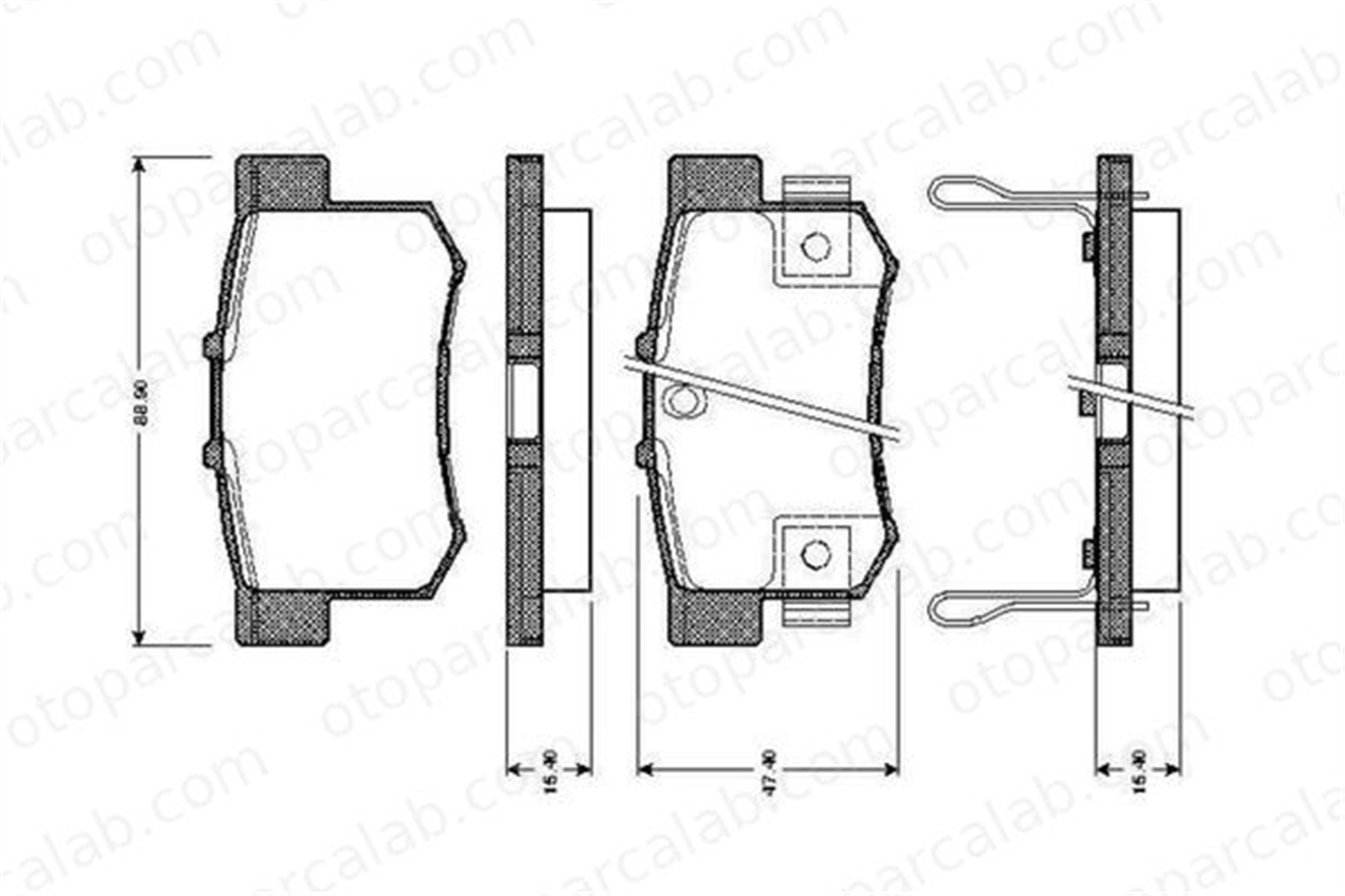 BOSCH 0 986 TB2 181 Fren Disk Balata Arka SUZUKI SX4 FIAT SEDICI 6430S2A000 06430S2A000