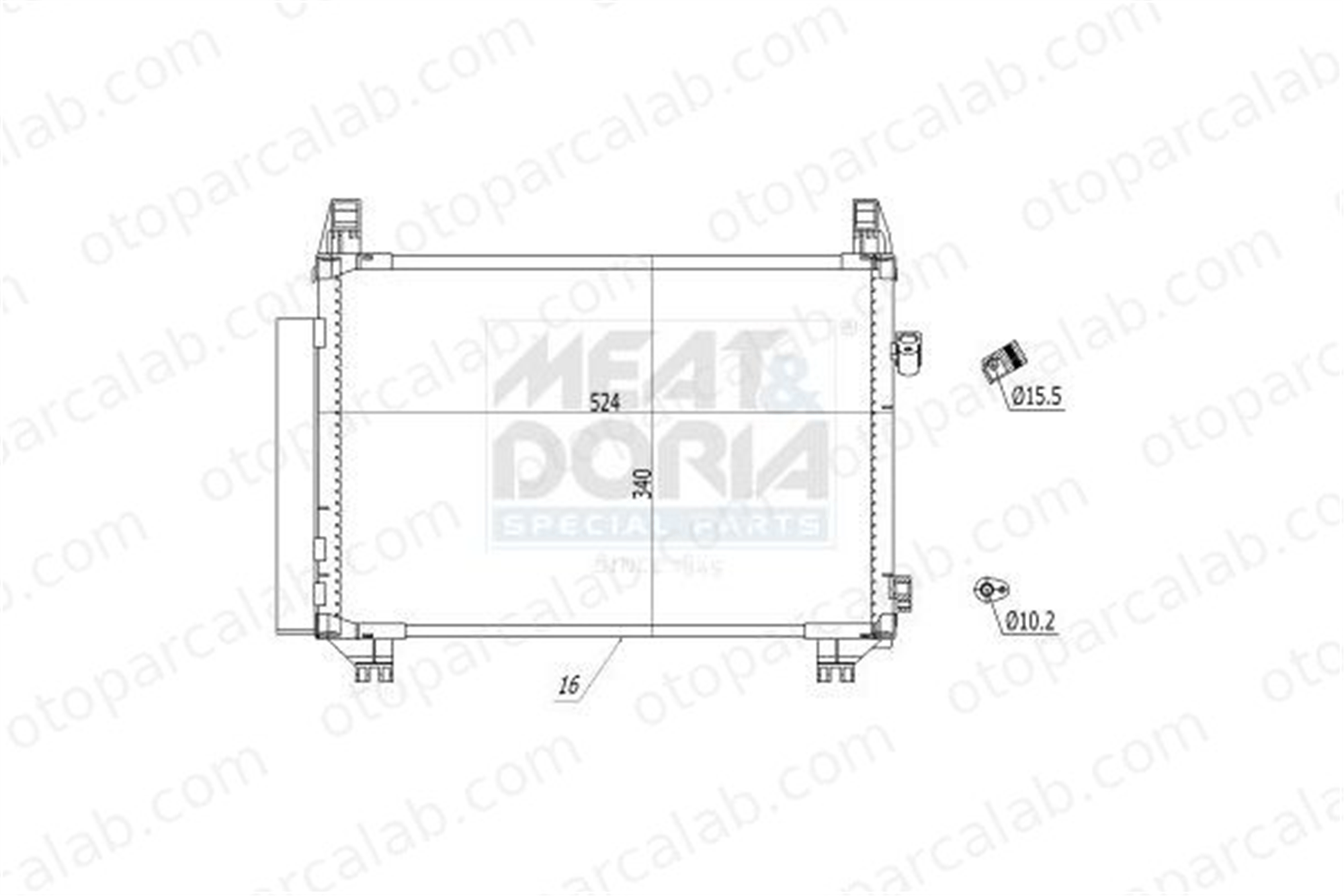 BOSCH 1 986 AD2 342 Klima Radyatörü TOYOTA YARIS 884600D060 884600D210