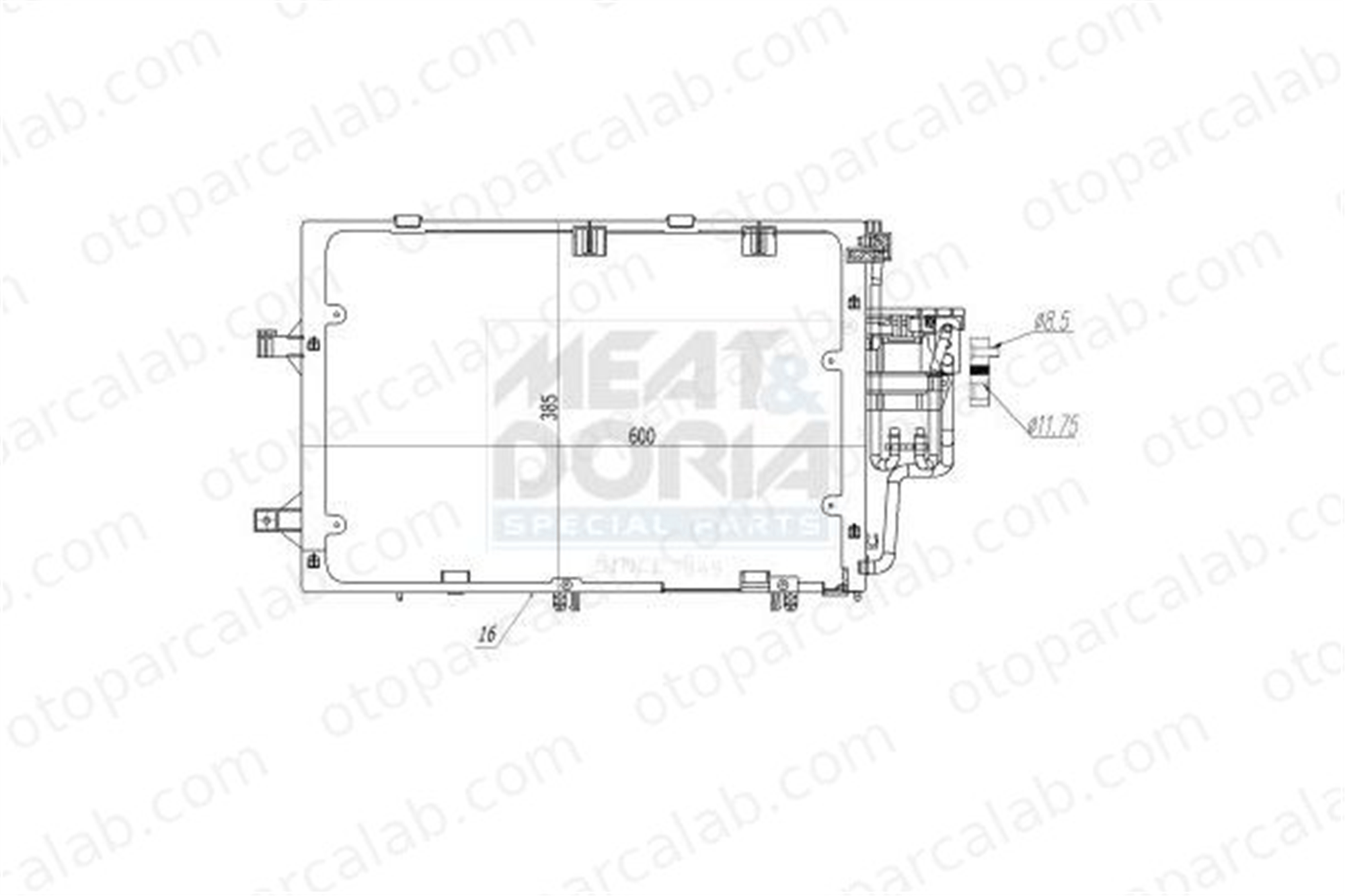 BOSCH 1 986 AD2 413 Klima Radyatörü OPEL COMBO Kasa/büyük limuzin COMBO Tour 13105999 13114011
