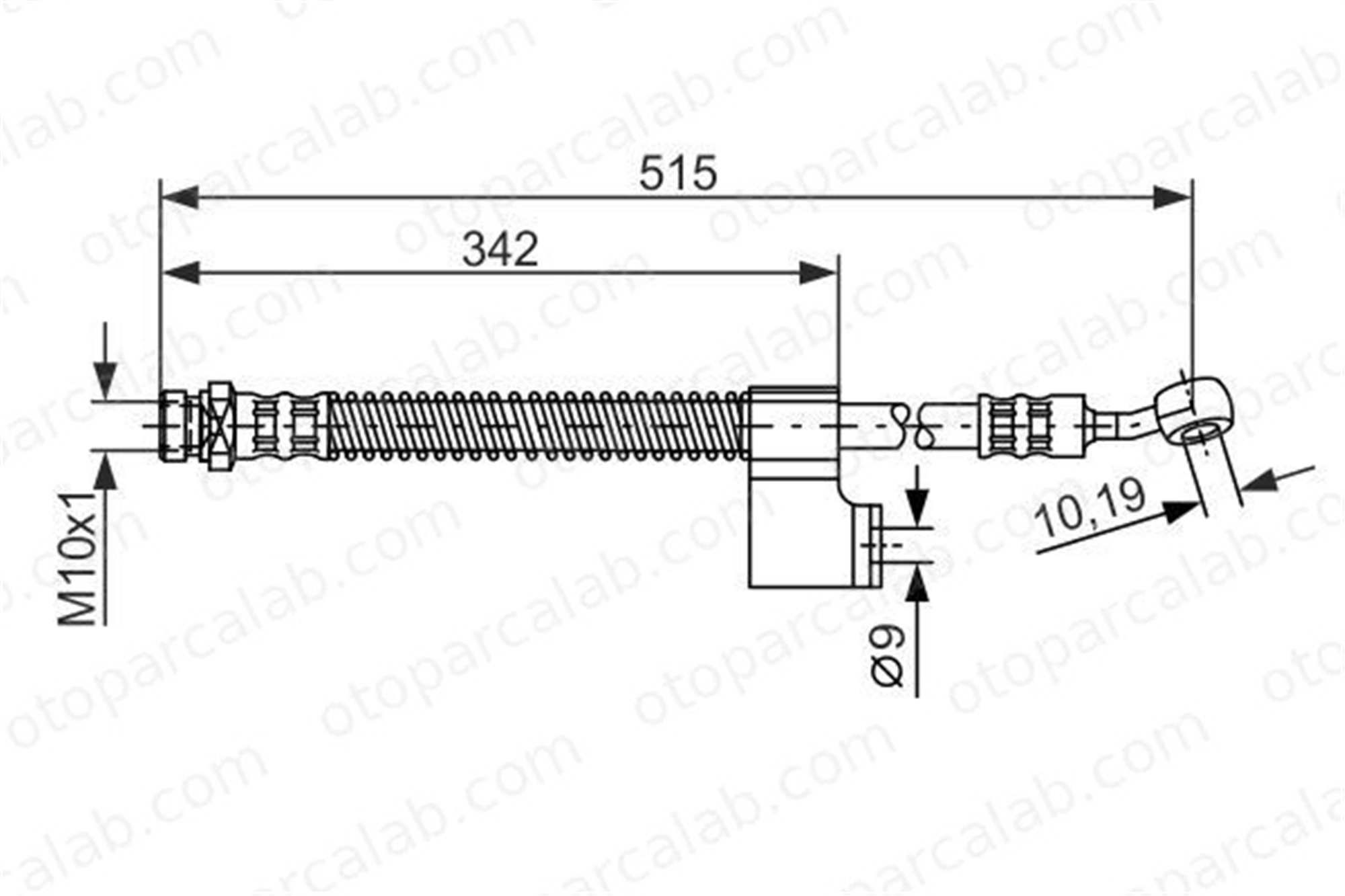 BOSCH 1 987 476 236 Fren Hortumu Ön Sağ veya Sol HYUNDAI ACCENT II ACCENT II Sedan 1987476236 5873125000
