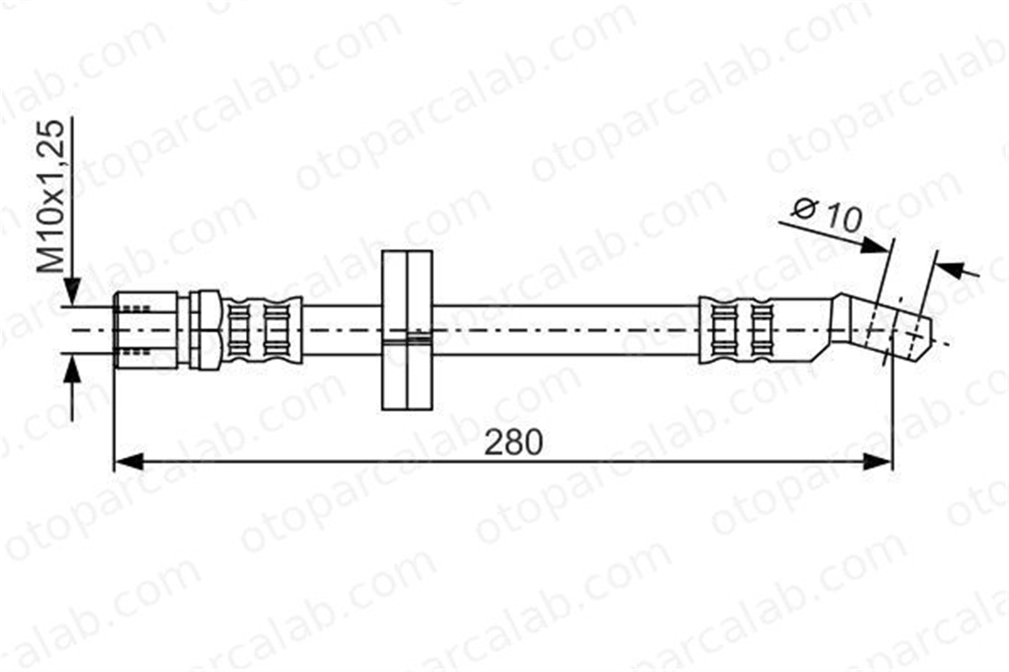 BOSCH 1 987 476 239 Fren Hortumu Arka Sağ veya Sol FIAT PANDA RITMO 1987476239 1014105