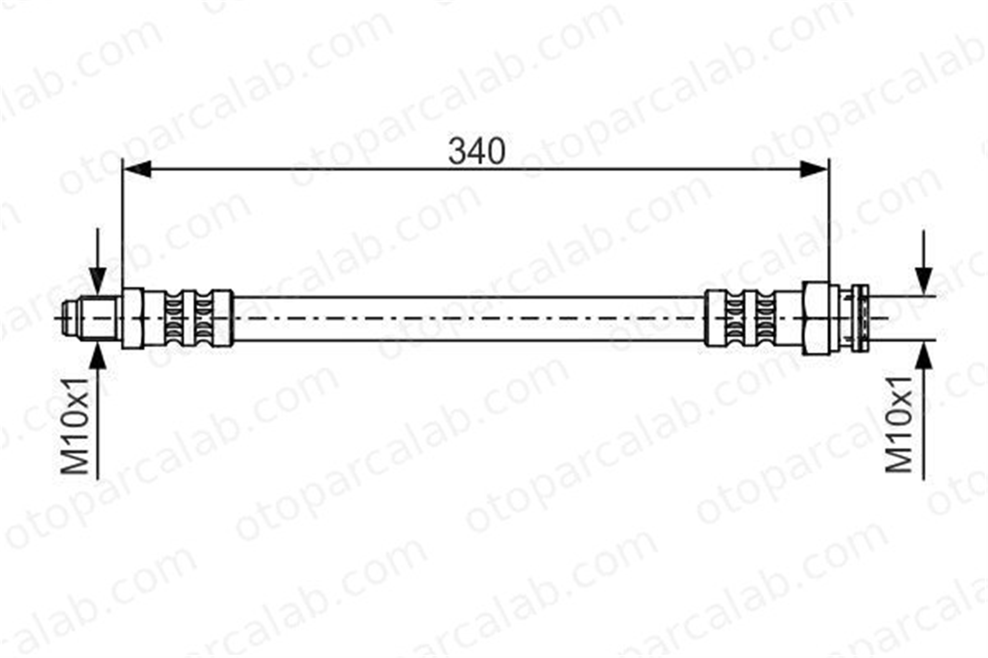 BOSCH 1 987 476 393 Fren Hortumu Ön Sağ veya Sol MERCEDES-BENZ 124 Sedan 190 A1294280035 1234280635