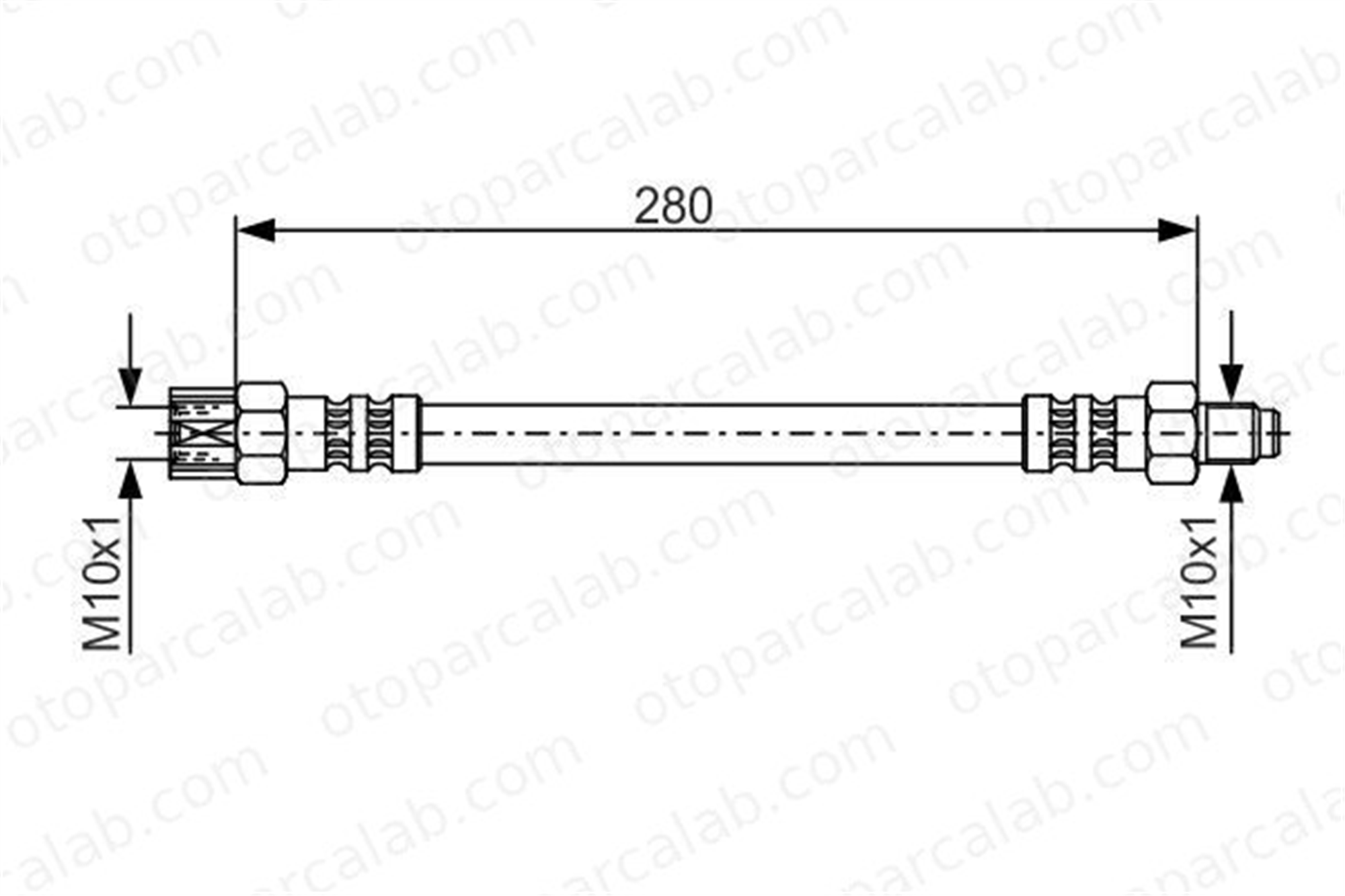 BOSCH 1 987 476 396 Fren Hortumu Arka Sağ veya Sol MERCEDES-BENZ 124 Sedan S-SERISI A1264280335 101336