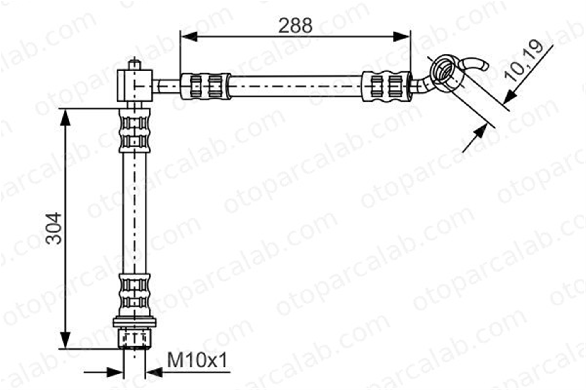 BOSCH 1 987 476 452 Fren Hortumu Arka Sağ TOYOTA YARIS VERSO YARIS 1987476452 9094702C75