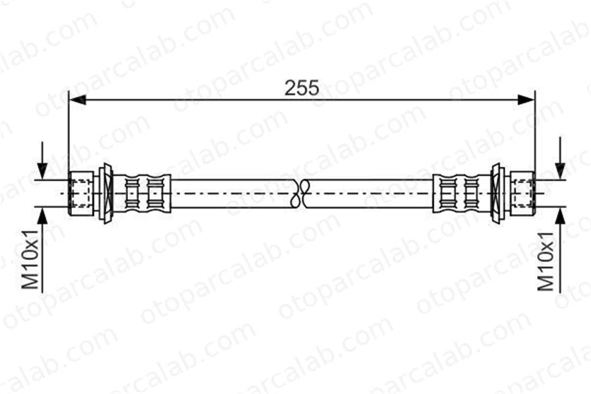 BOSCH 1 987 476 457 Fren Hortumu Arka Sağ veya Sol CITROËN C1 TOYOTA AYGO 1987476457 4806F6