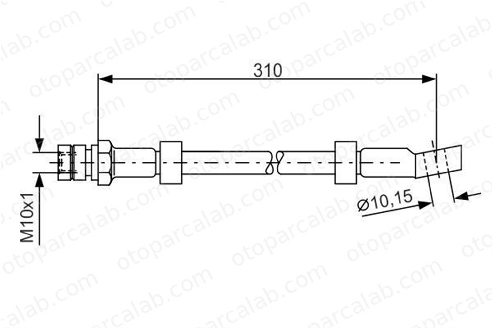 BOSCH 1 987 476 464 Fren Hortumu Ön Sağ veya Sol OPEL KADETT E Hatchback ASTRA F Station wagon 1987476464 92035568