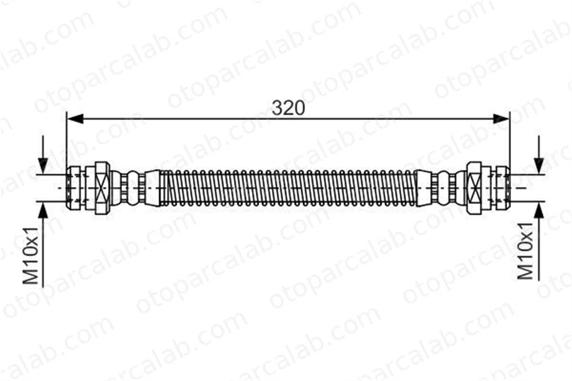 BOSCH 1 987 476 501 Fren Hortumu Ön Sağ veya Sol MITSUBISHI LANCER III Station Wagon COLT II 1987476501 MB058598