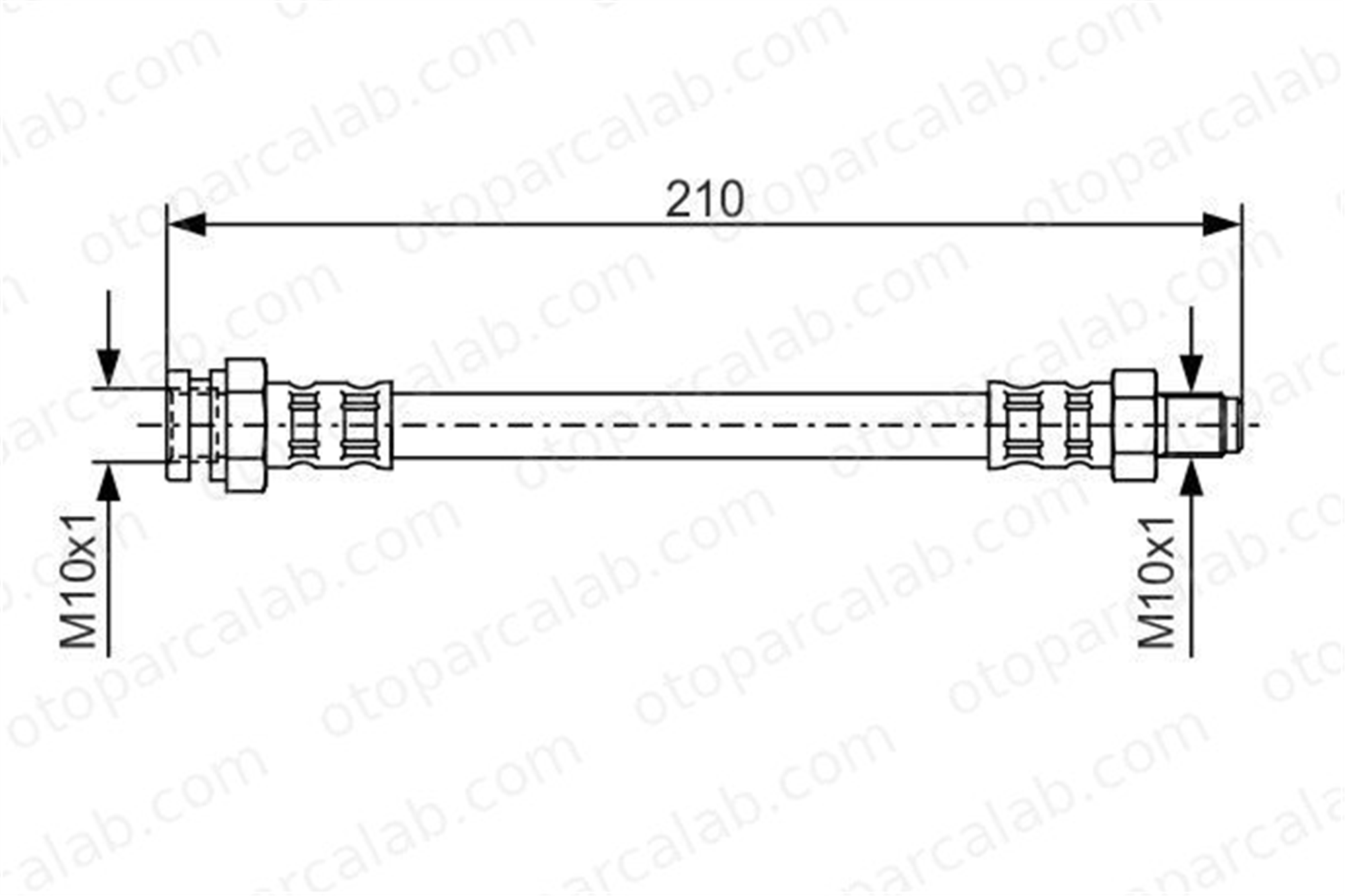 BOSCH 1 987 476 502 Fren Hortumu Arka Sağ veya Sol MITSUBISHI SPACE WAGON COLT II 5873724000 MB082157