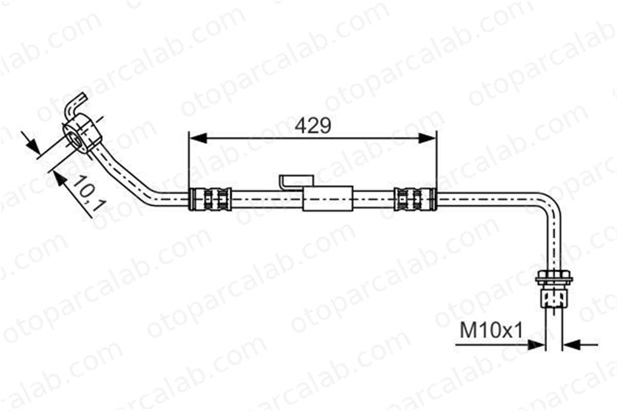 BOSCH 1 987 476 510 Fren Hortumu Ön Sağ veya Sol FORD TRANSIT Minibüs/Otobüs TRANSIT Panelvan/Van 1987476510 6158424