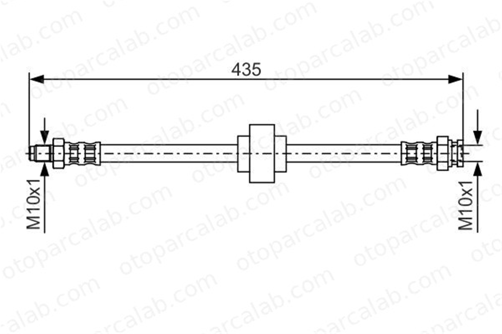 BOSCH 1 987 476 521 Fren Hortumu Ön Sağ veya Sol PEUGEOT 205 II 505 1987476521 480631