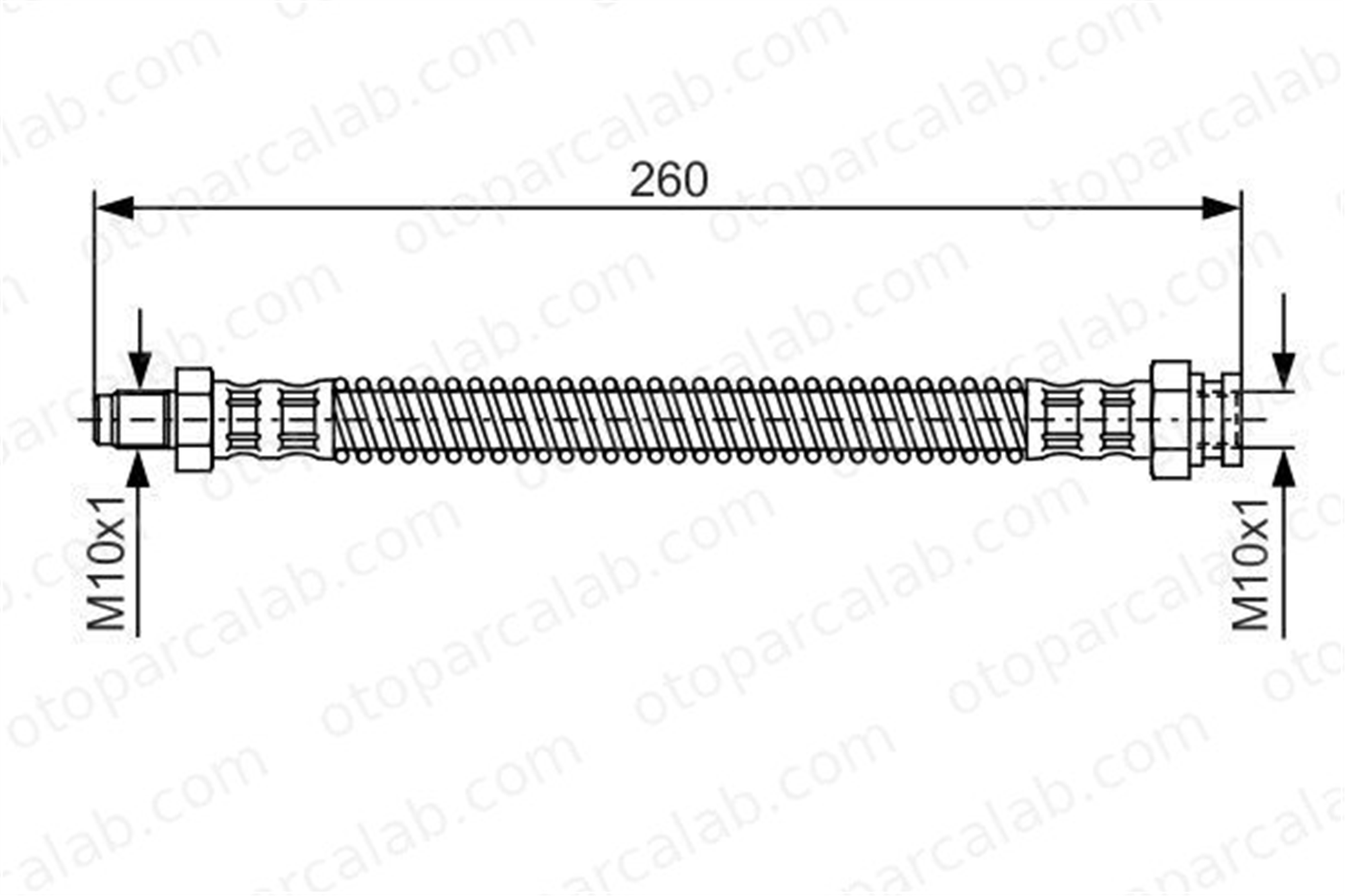 BOSCH 1 987 476 522 Fren Hortumu Arka Sağ veya Sol PEUGEOT 205 II 309 I 1987476522 480632