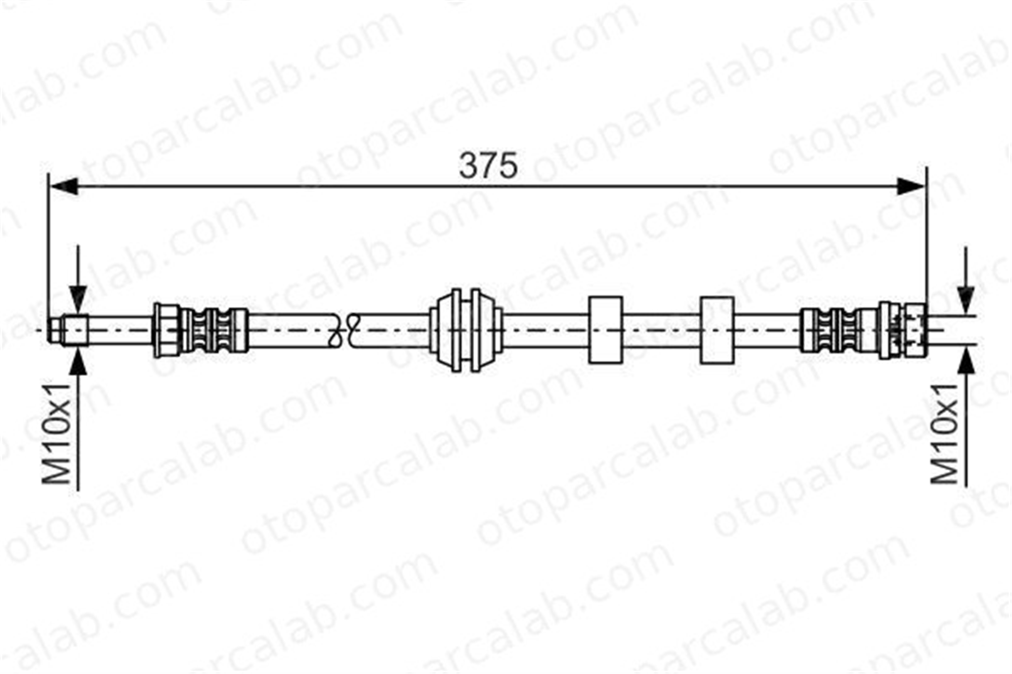 BOSCH 1 987 476 626 Fren Hortumu Ön Sağ veya Sol FORD MONDEO I MONDEO I Turnier 1987476626 T24038