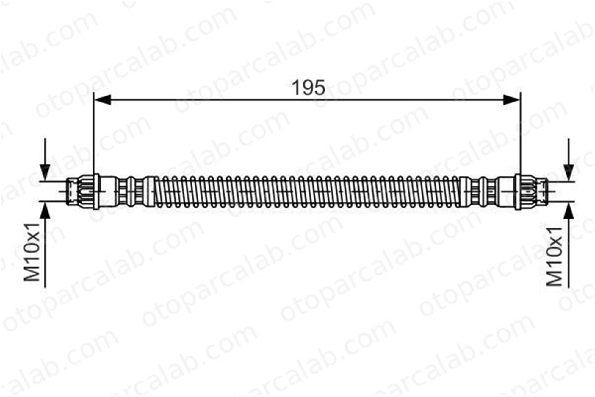BOSCH 1 987 476 674 Fren Hortumu Arka Sağ veya Sol CITROËN SAXO AX 1987476674 T61024