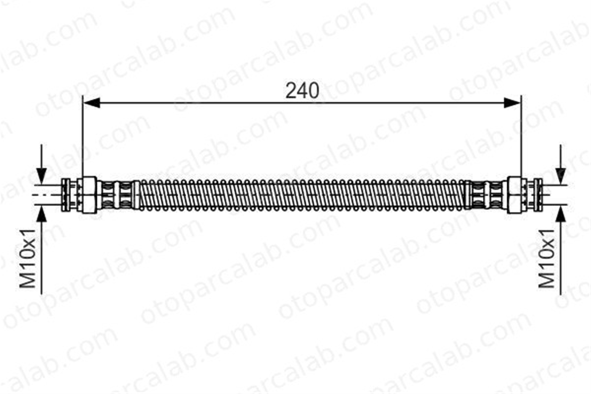 BOSCH 1 987 476 676 Fren Hortumu Arka Sağ veya Sol CITROËN XSARA XSARA Break 1987476676 T61038