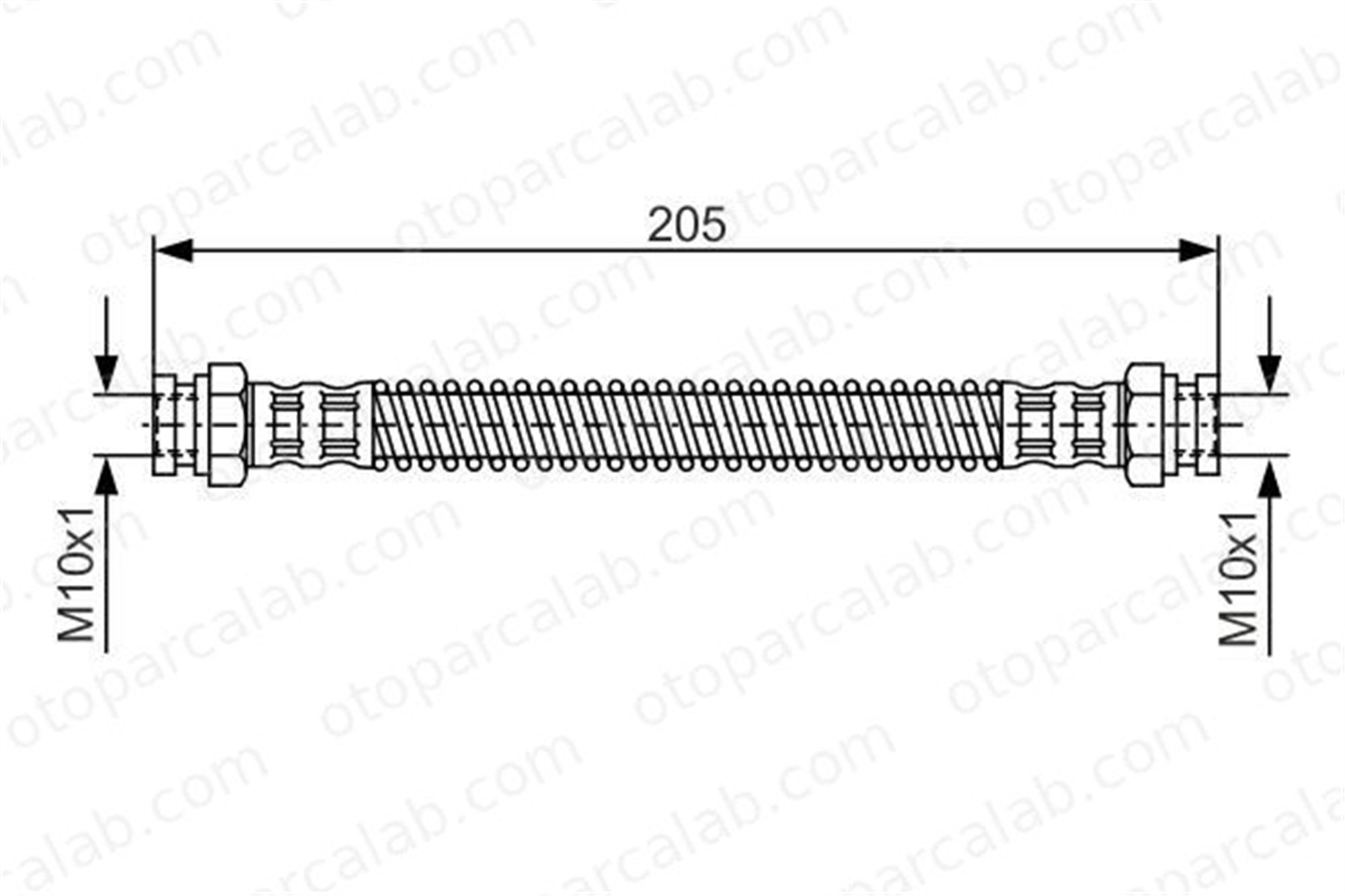 BOSCH 1 987 476 686 Fren Hortumu Arka Sağ veya Sol PEUGEOT 305 II CITROËN C15 Kasa/büyük limuzin 1987476686 T61012