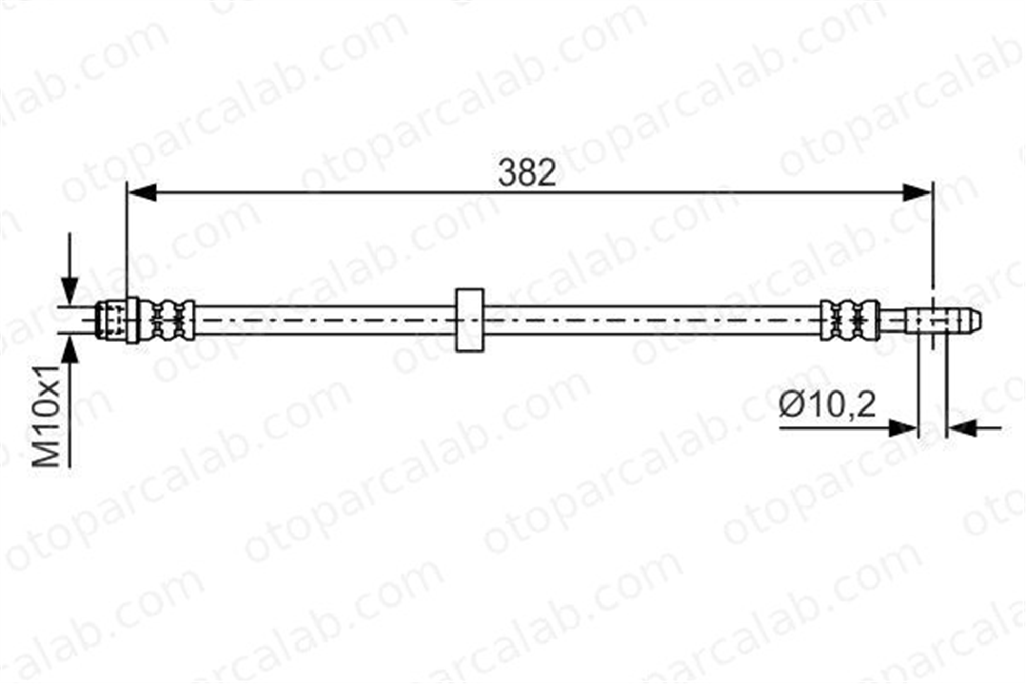 BOSCH 1 987 476 696 Fren Hortumu Ön Sağ veya Sol VW POLO III LUPO I 1987476696 6N0611701A