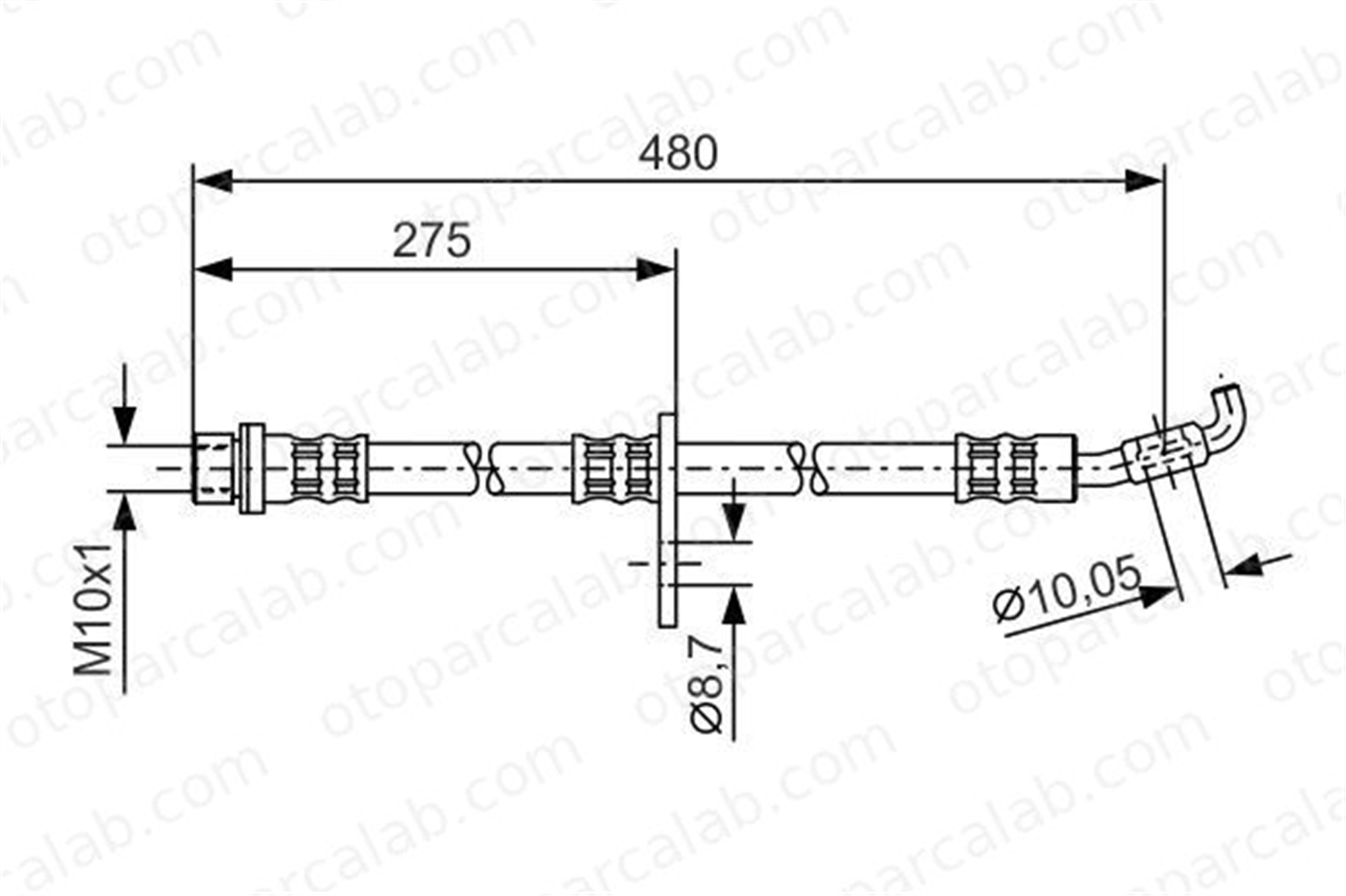 BOSCH 1 987 476 757 Fren Hortumu Ön Sağ TOYOTA RAV 4 I RAV 4 I Cabrio 1987476757 T83014