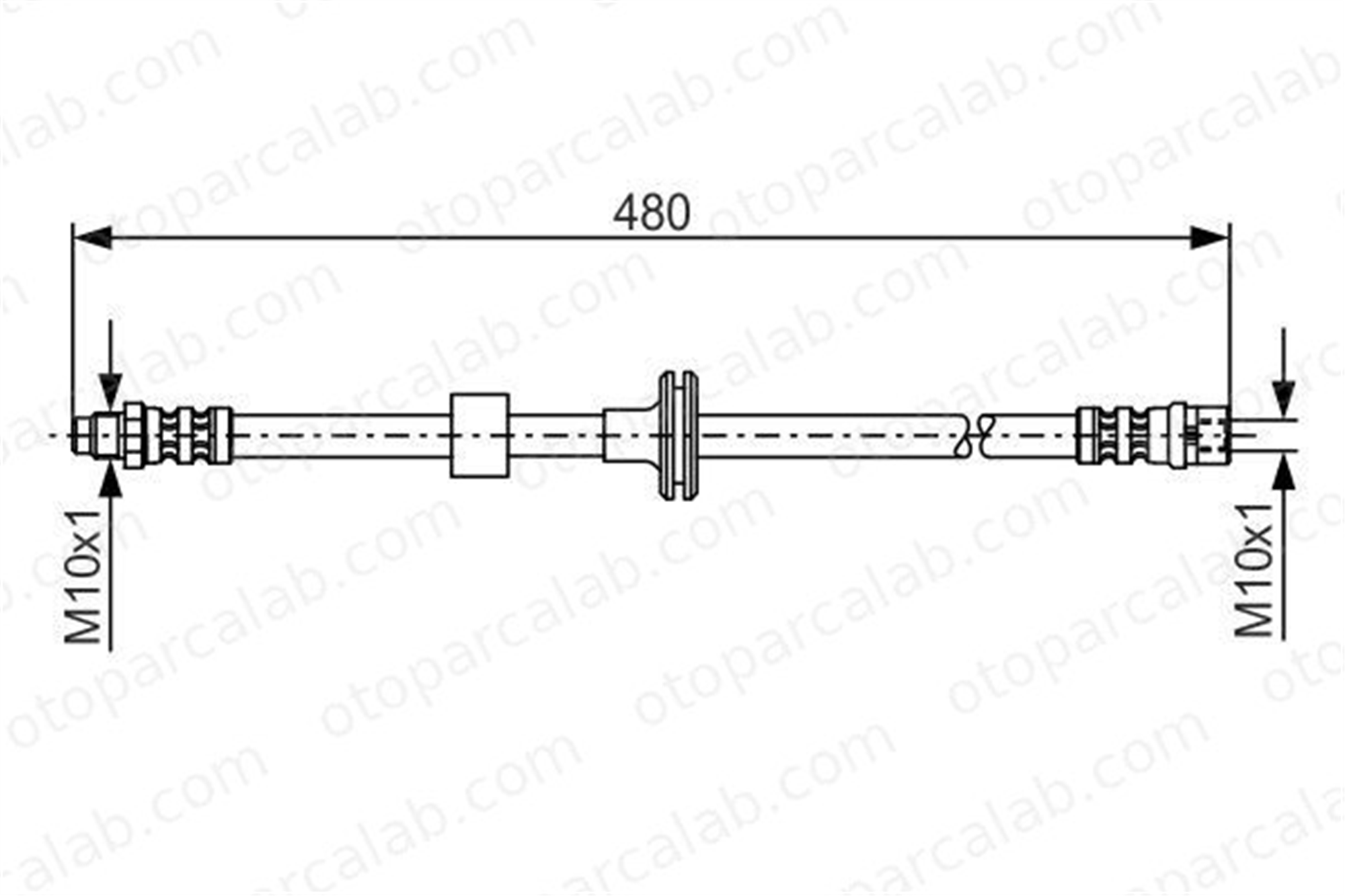 BOSCH 1 987 476 778 Fren Hortumu Ön Sağ veya Sol MERCEDES-BENZ S-SERISI C-SERISI A2024200148 T50027