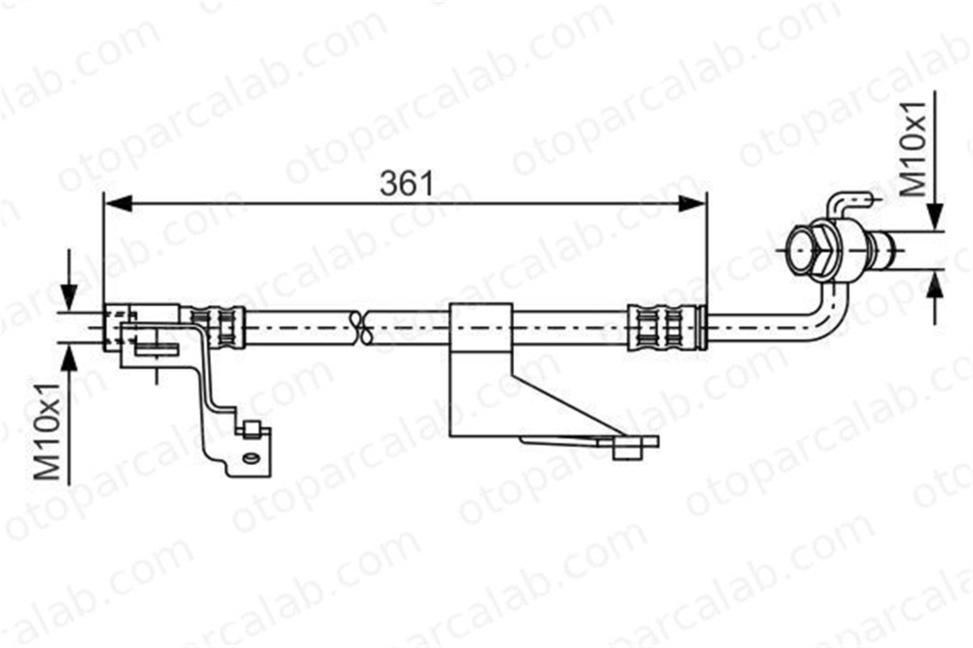BOSCH 1 987 476 821 Fren Hortumu Ön Sol FORD ESCORT VI ESCORT VI Cabrio 1987476821 T24034
