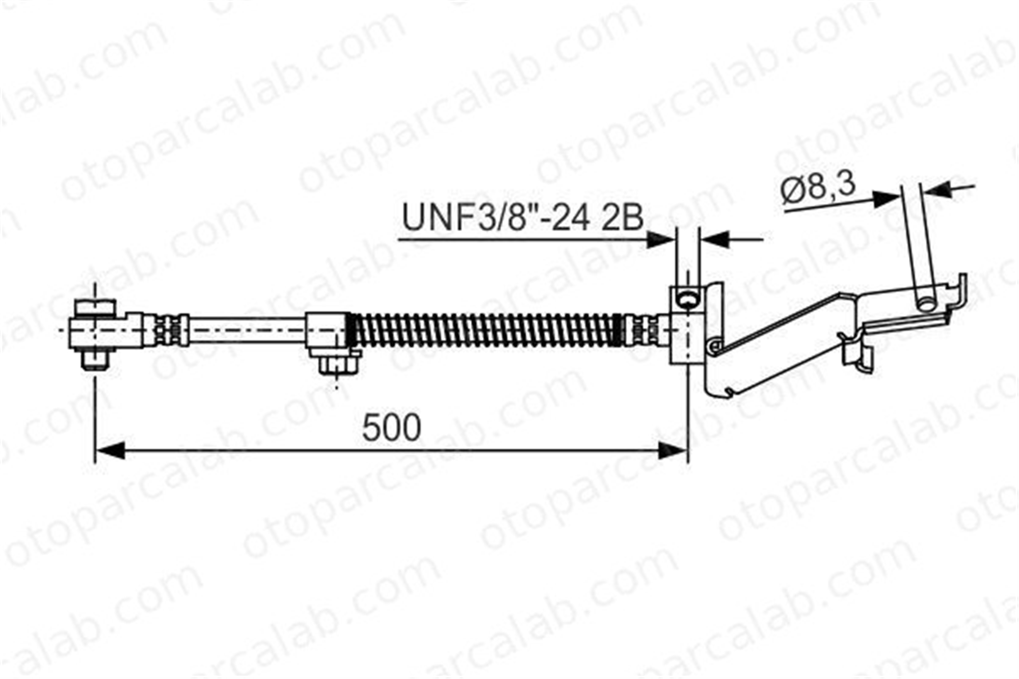 BOSCH 1 987 476 865 Fren Hortumu Ön Sol CHRYSLER VOYAGER / GRAND VOYAGER III VOYAGER III VAN 1987476865 T11011