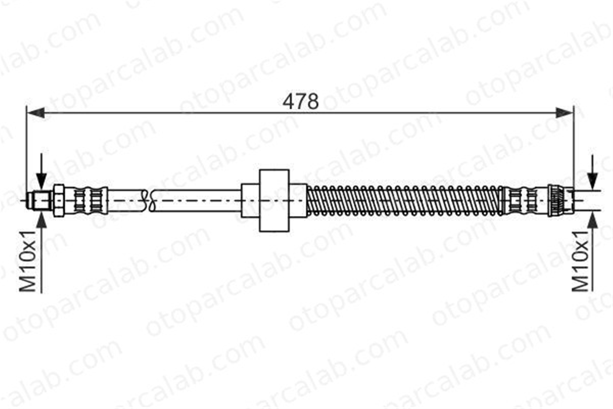 BOSCH 1 987 476 868 Fren Hortumu Ön Sağ veya Sol CITROËN XSARA XSARA Break 1987476868 T11015