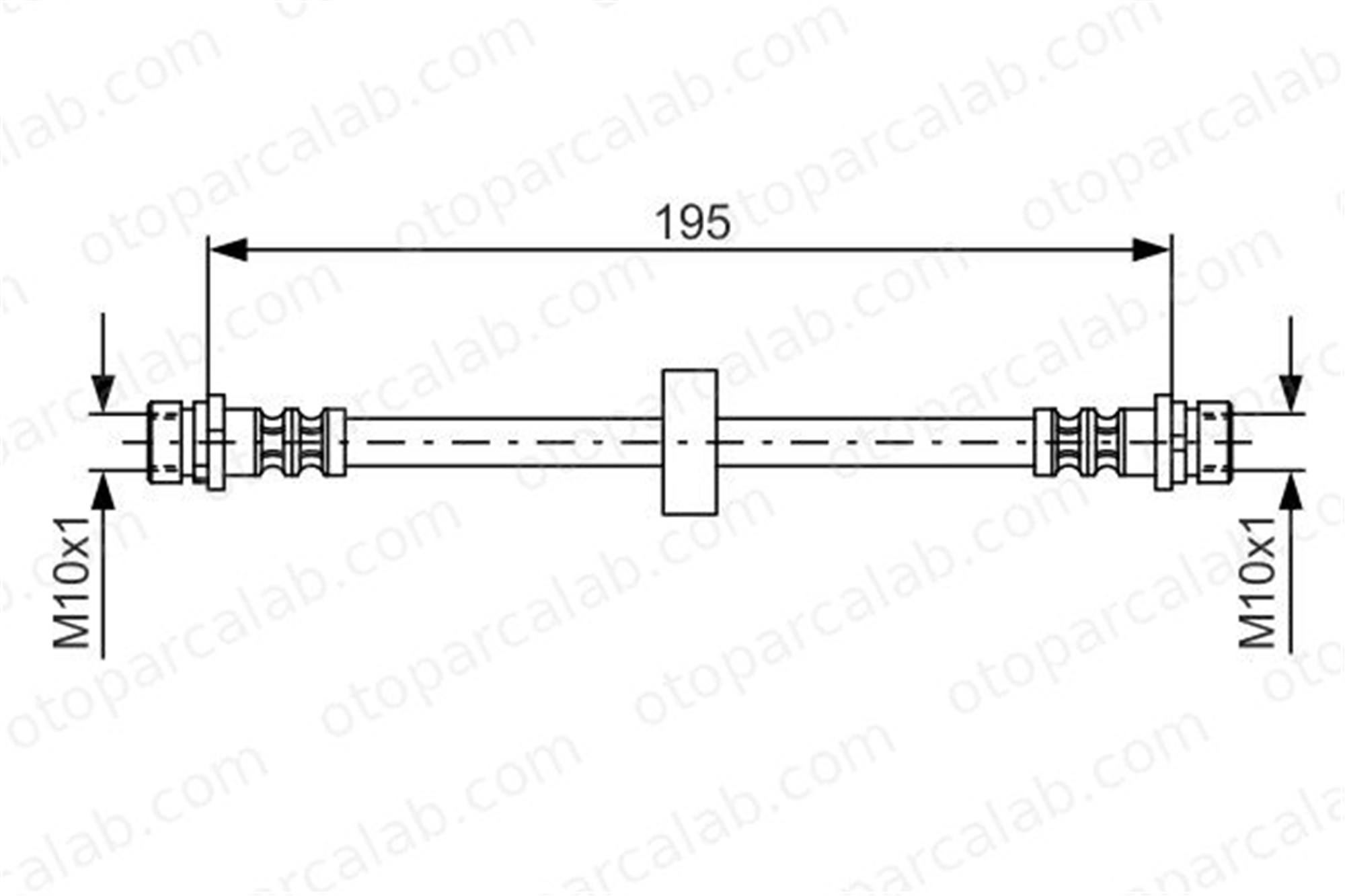 BOSCH 1 987 476 884 Fren Hortumu Arka Sağ veya Sol FORD FOCUS I FOCUS I Turnier 98AG2282AB 1064257