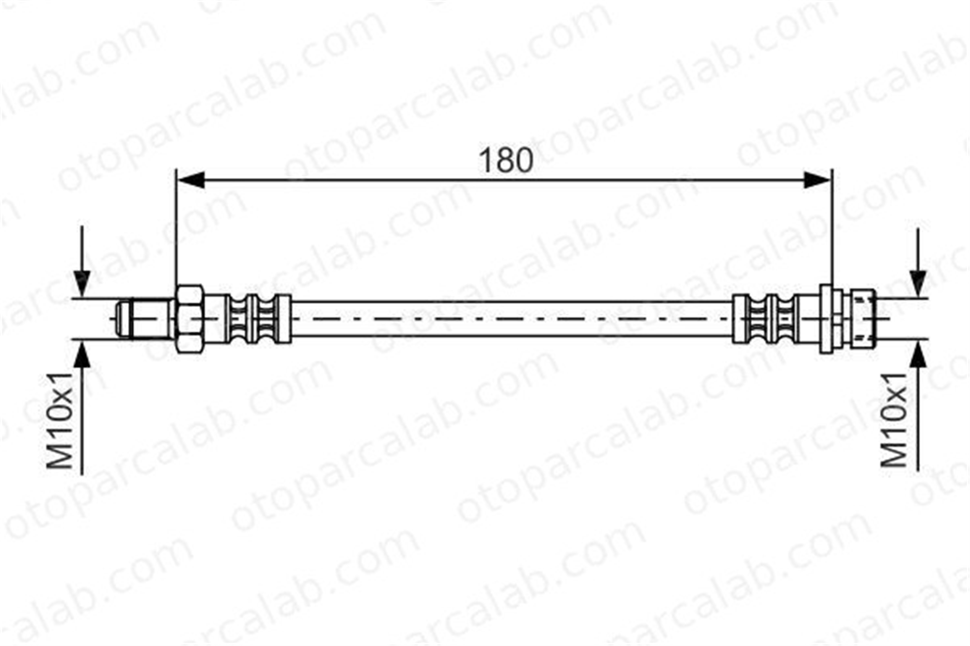 BOSCH 1 987 476 887 Fren Hortumu Arka Sağ veya Sol FORD FOCUS I FOCUS I Turnier 1987476887 T24037