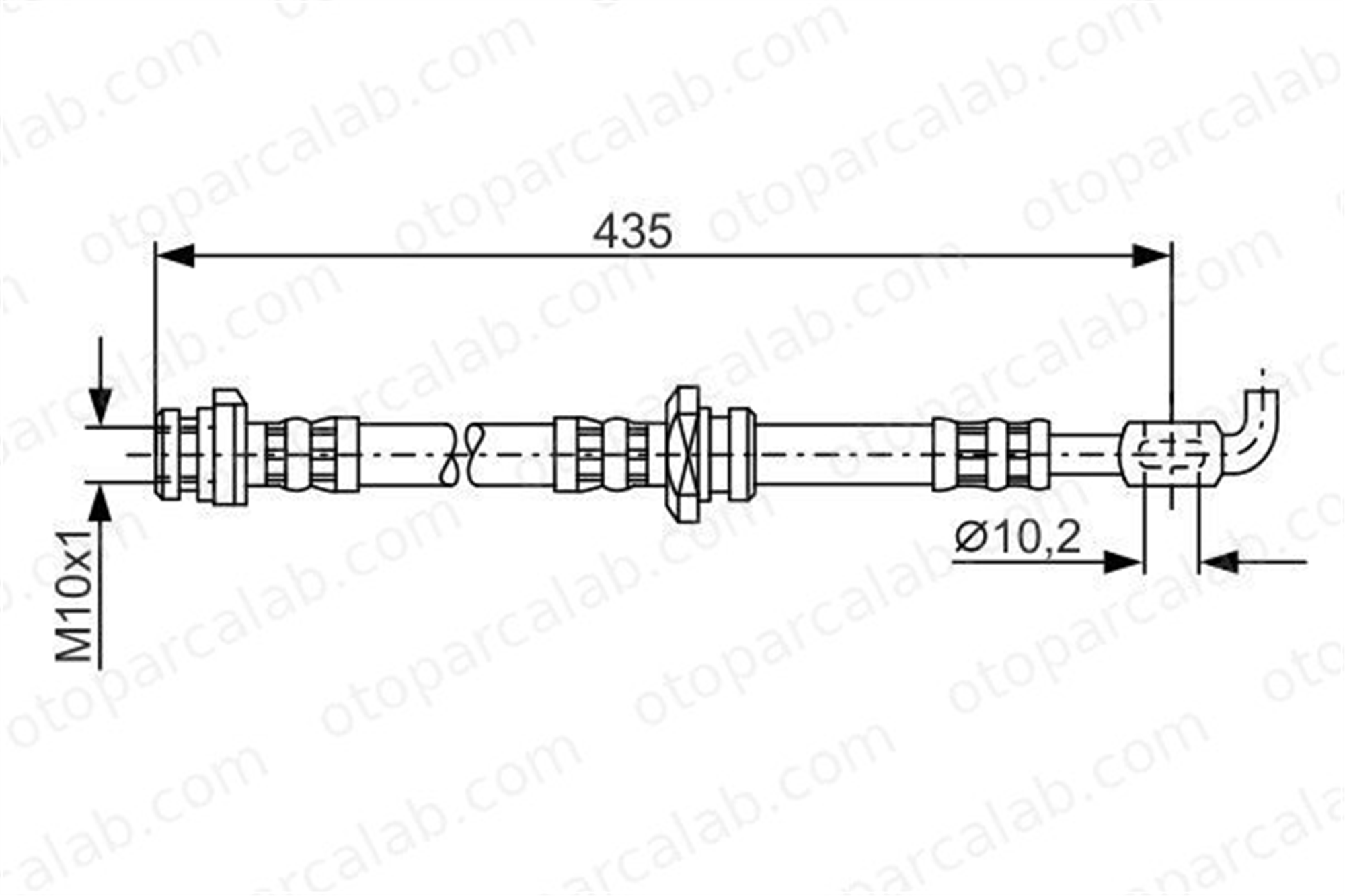 BOSCH 1 987 476 911 Fren Hortumu Ön Sağ veya Sol OPEL CAMPO FRONTERA A 1987476911 T59010
