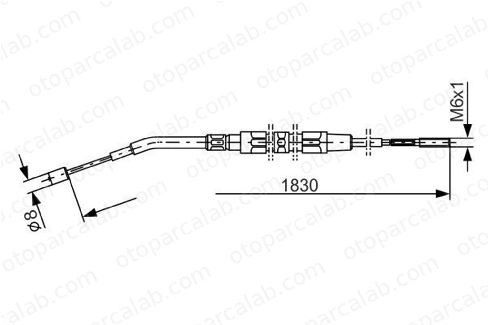 BOSCH 1 987 477 008 El Fren Teli Arka Sağ veya Sol BMW 3 3 Cabrio 1987477008 34411154681