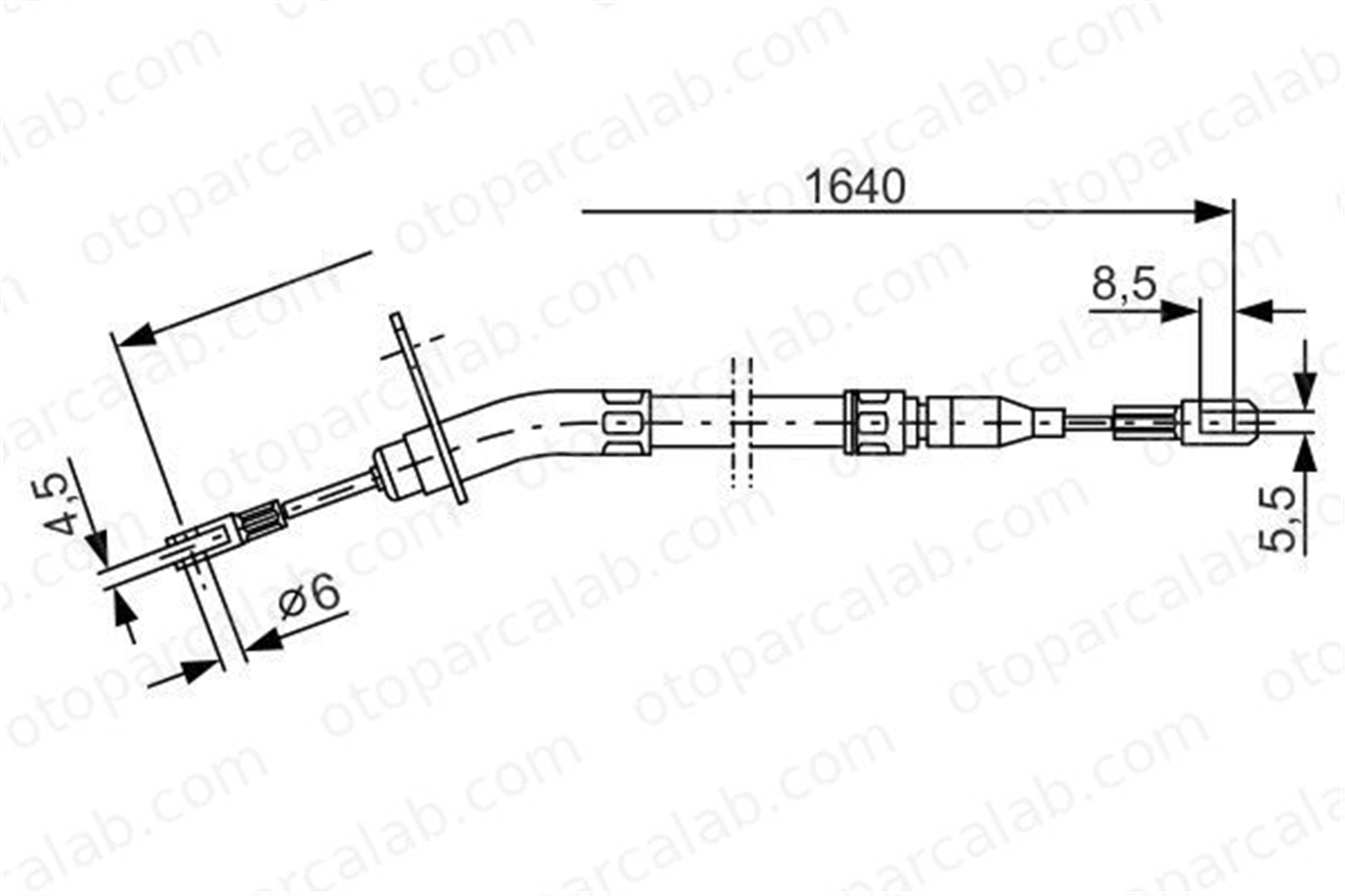 BOSCH 1 987 477 011 El Fren Teli Arka Sol MERCEDES-BENZ 123 Sedan 123 T-Model 1234200485 A1234200485