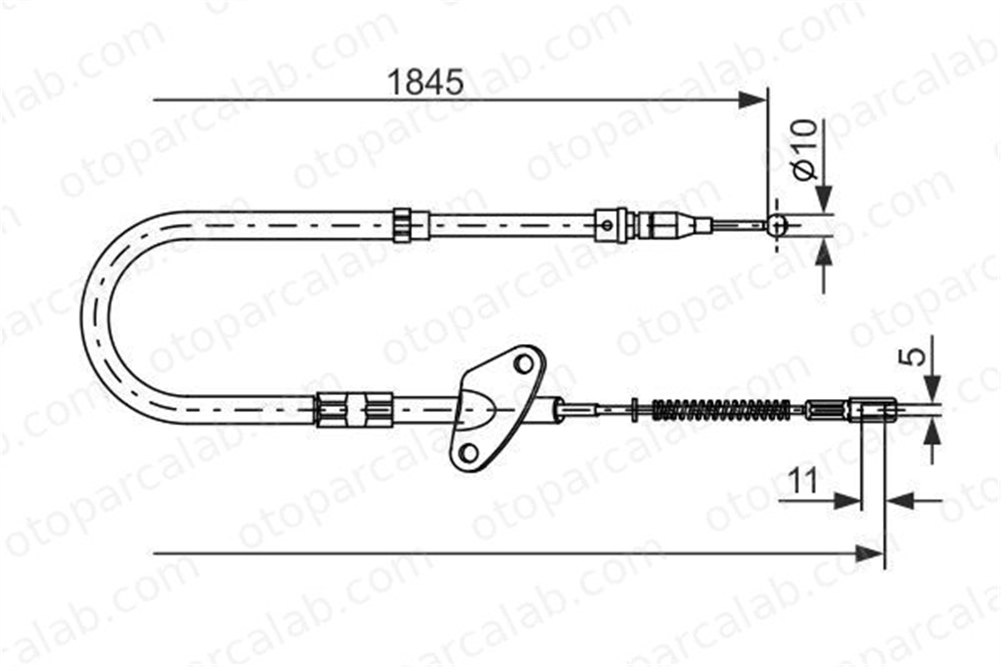 BOSCH 1 987 477 119 El Fren Teli Arka Sol MERCEDES-BENZ T1 Platform şasi T1 Panelvan/Van A6014203685 6014203685