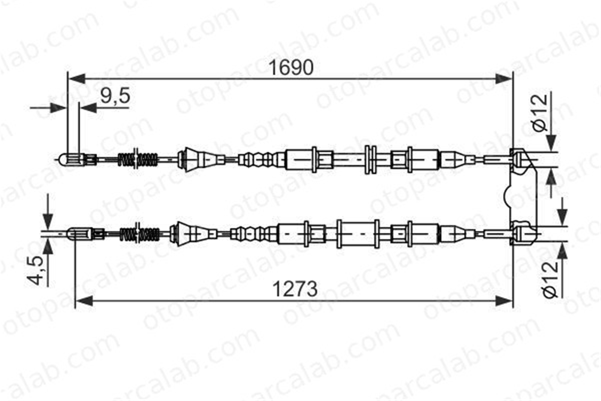 BOSCH 1 987 477 129 El Fren Teli Arka Sağ veya Sol OPEL ASTRA F ASTRA F Hatchback 90373923 522641
