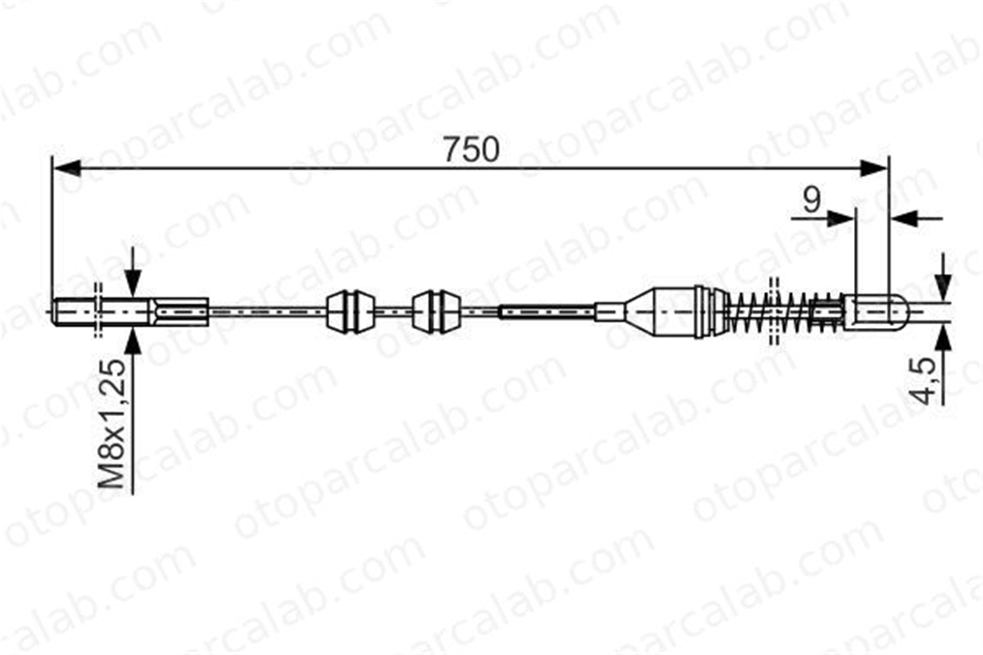 BOSCH 1 987 477 140 El Fren Teli Arka Sol OPEL ASCONA C ASCONA C Hatchback 90421703 522597