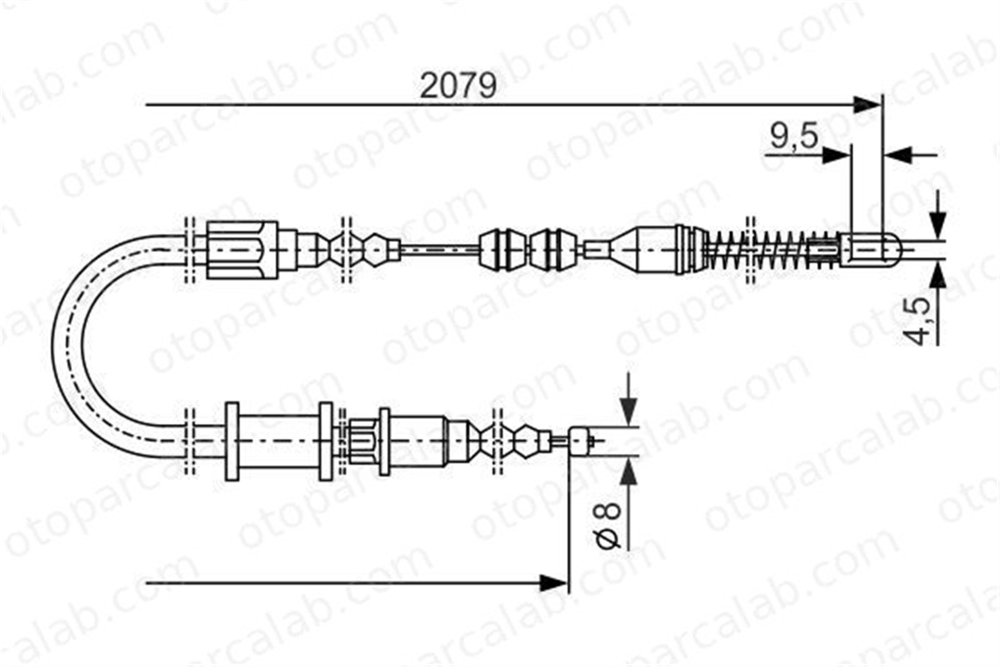 BOSCH 1 987 477 141 El Fren Teli Arka Sağ OPEL VECTRA A VECTRA A Hatchback 90495223 522620