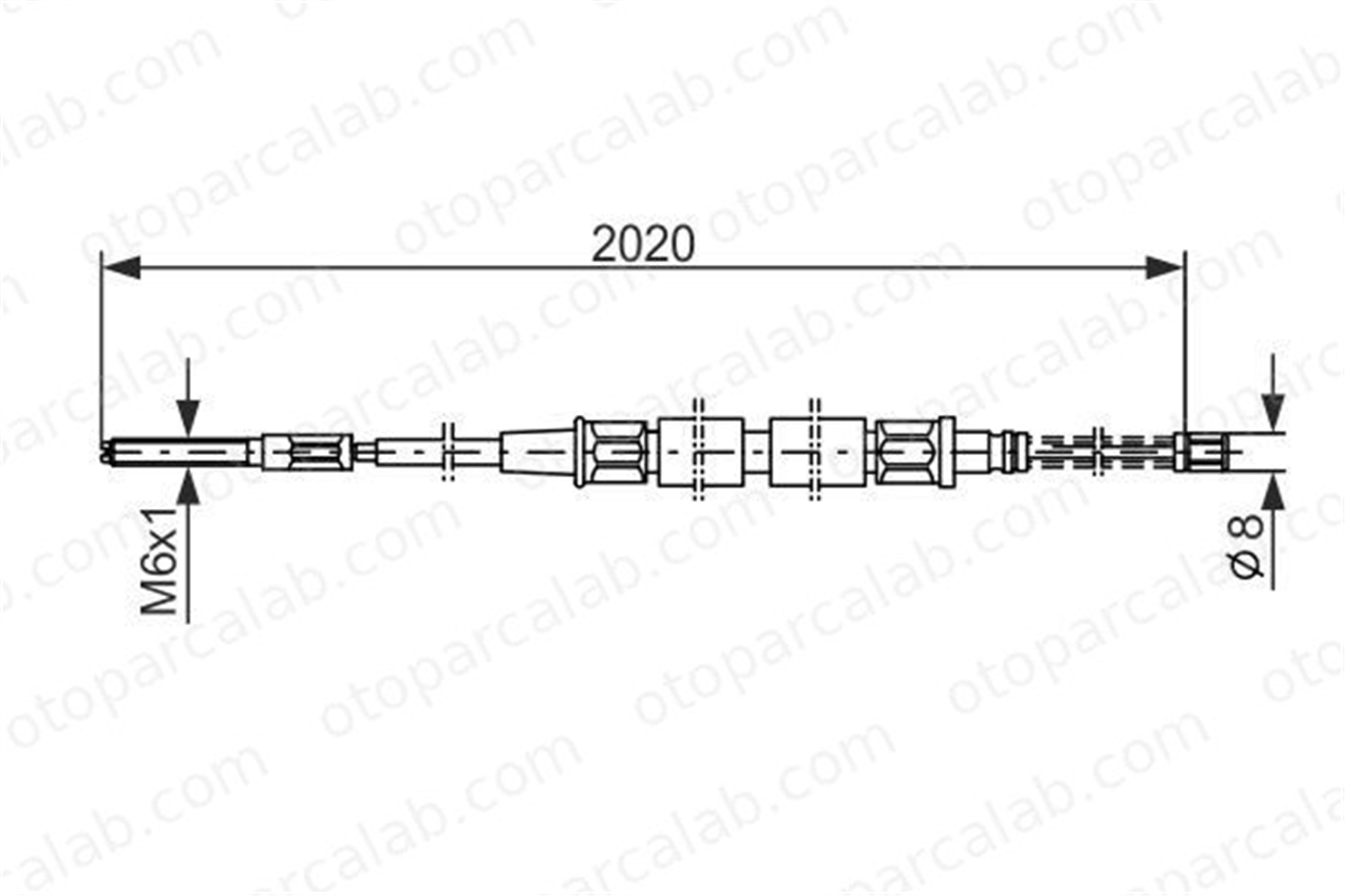 BOSCH 1 987 477 322 El Fren Teli Arka Sağ veya Sol VW CADDY I 179609721