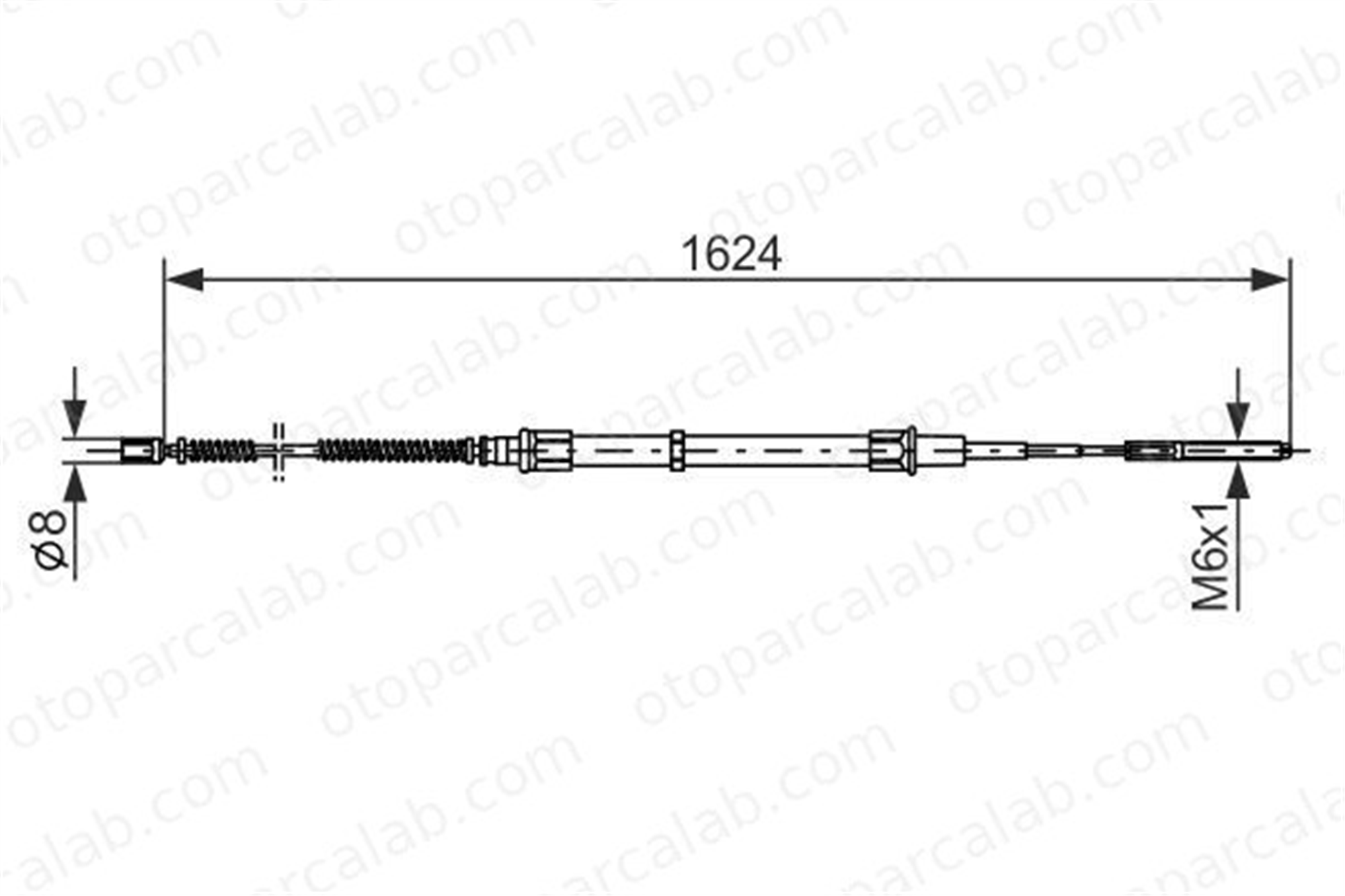 BOSCH 1 987 477 407 El Fren Teli Arka Sağ veya Sol VW PASSAT B3/B4 PASSAT B3/B4 Variant 1987477407
