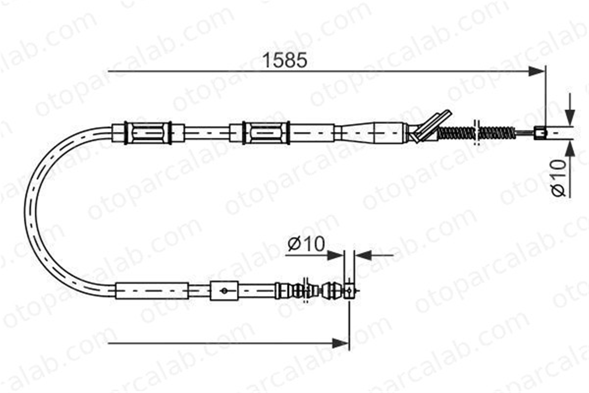 BOSCH 1 987 477 413 El Fren Teli Arka Sağ veya Sol TOYOTA COROLLA COROLLA Compact 94857010 4643002040