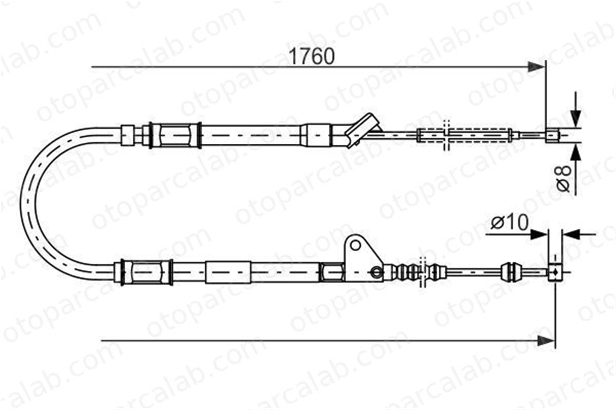 BOSCH 1 987 477 541 El Fren Teli Arka Sağ TOYOTA AVENSIS AVENSIS Liftback 4642020480 1987477541