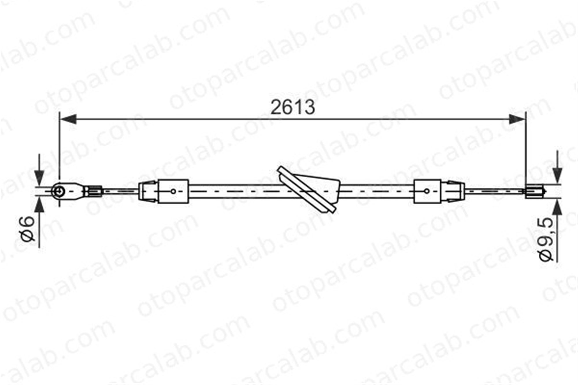BOSCH 1 987 477 701 El Fren Teli Ön Sağ veya Sol MERCEDES-BENZ E-SERISI E-SERISI T-Model A2104201885