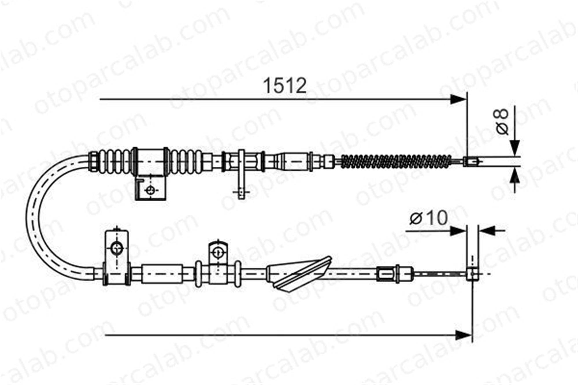 BOSCH 1 987 477 742 El Fren Teli Arka Sağ HYUNDAI COUPE I 5977027001