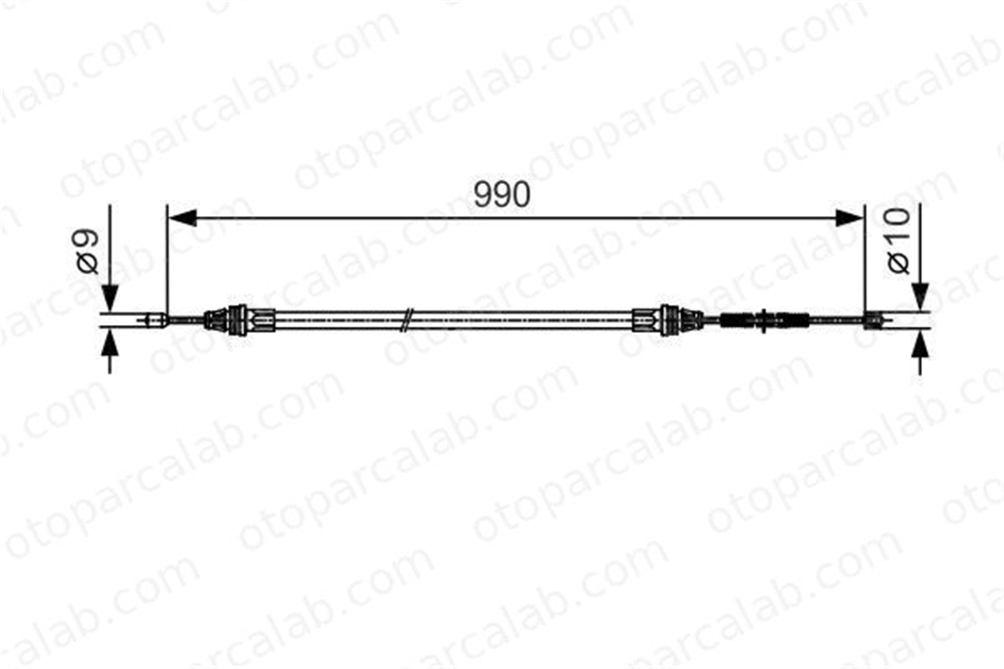 BOSCH 1 987 477 751 El Fren Teli Arka Sağ veya Sol SMART CITY-COUPE CABRIO 1987477751 4161V001